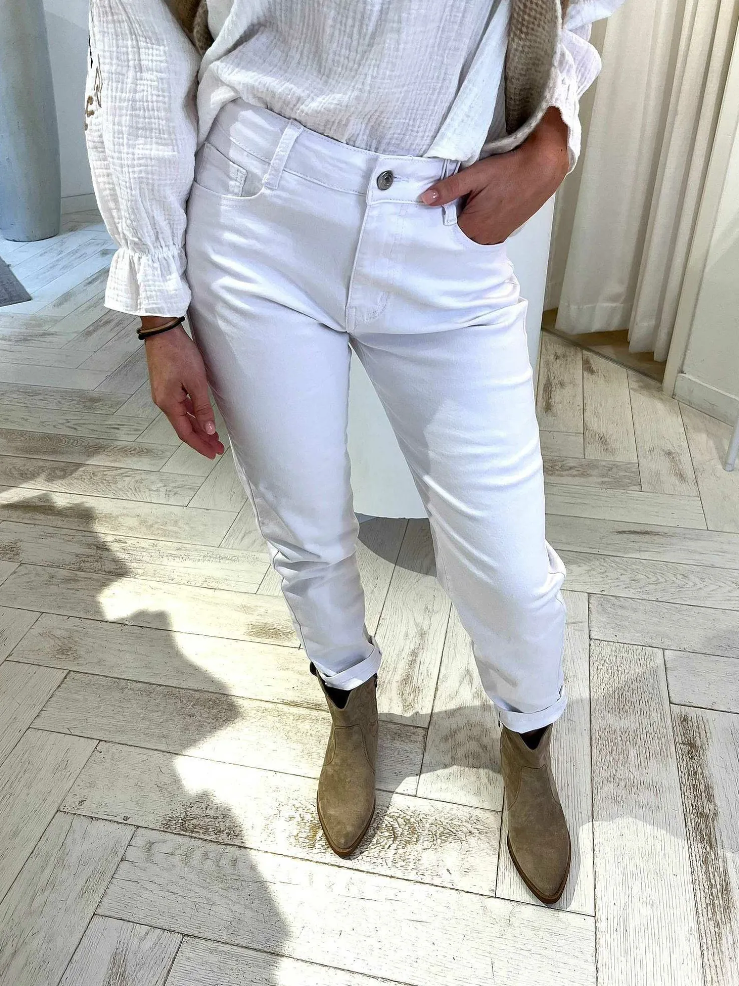 LOF Boutique Laarzen>Abby Western Boots Khaki