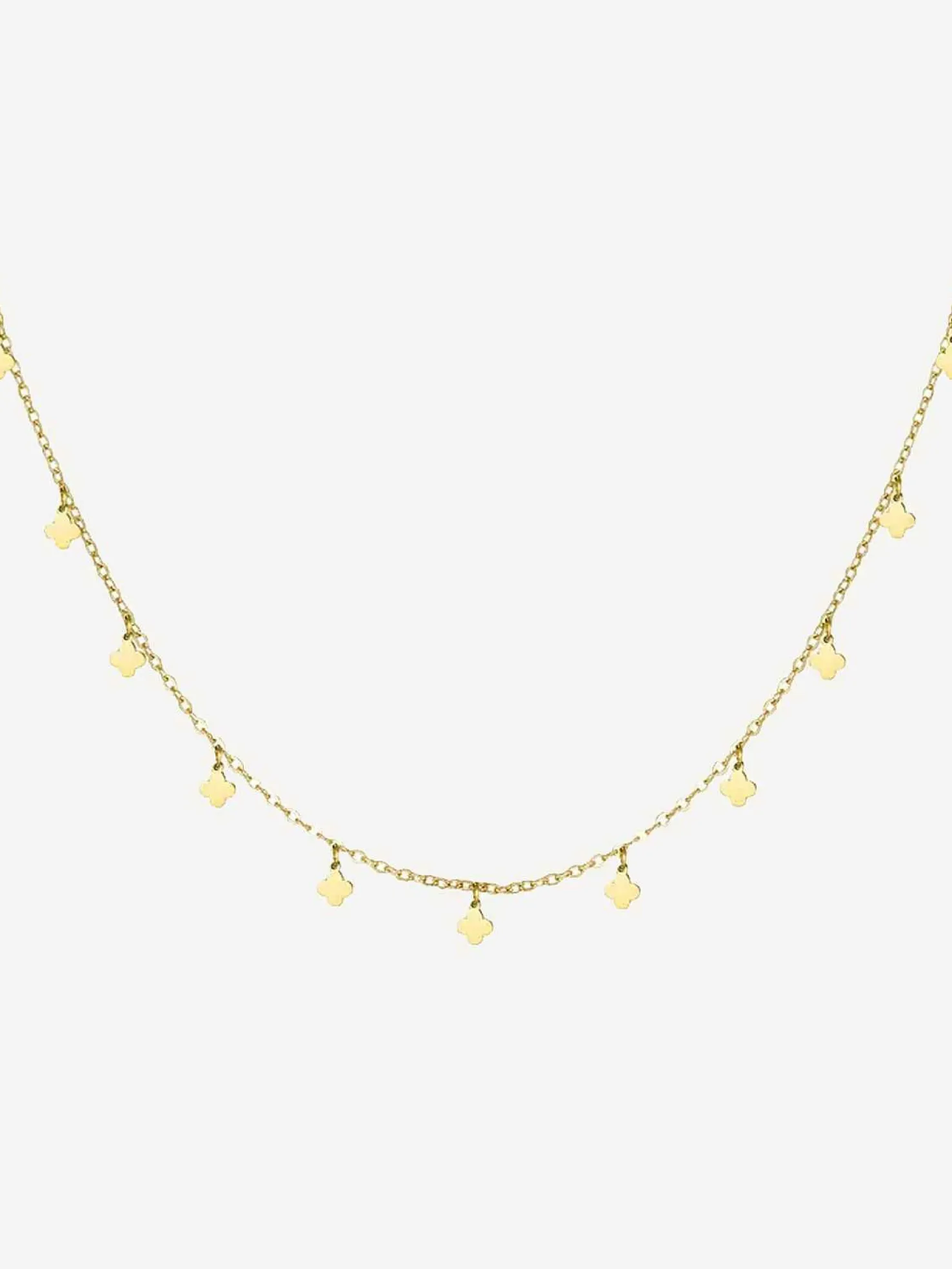 LOF Boutique Kettingen>All Over Clover Necklace Gold