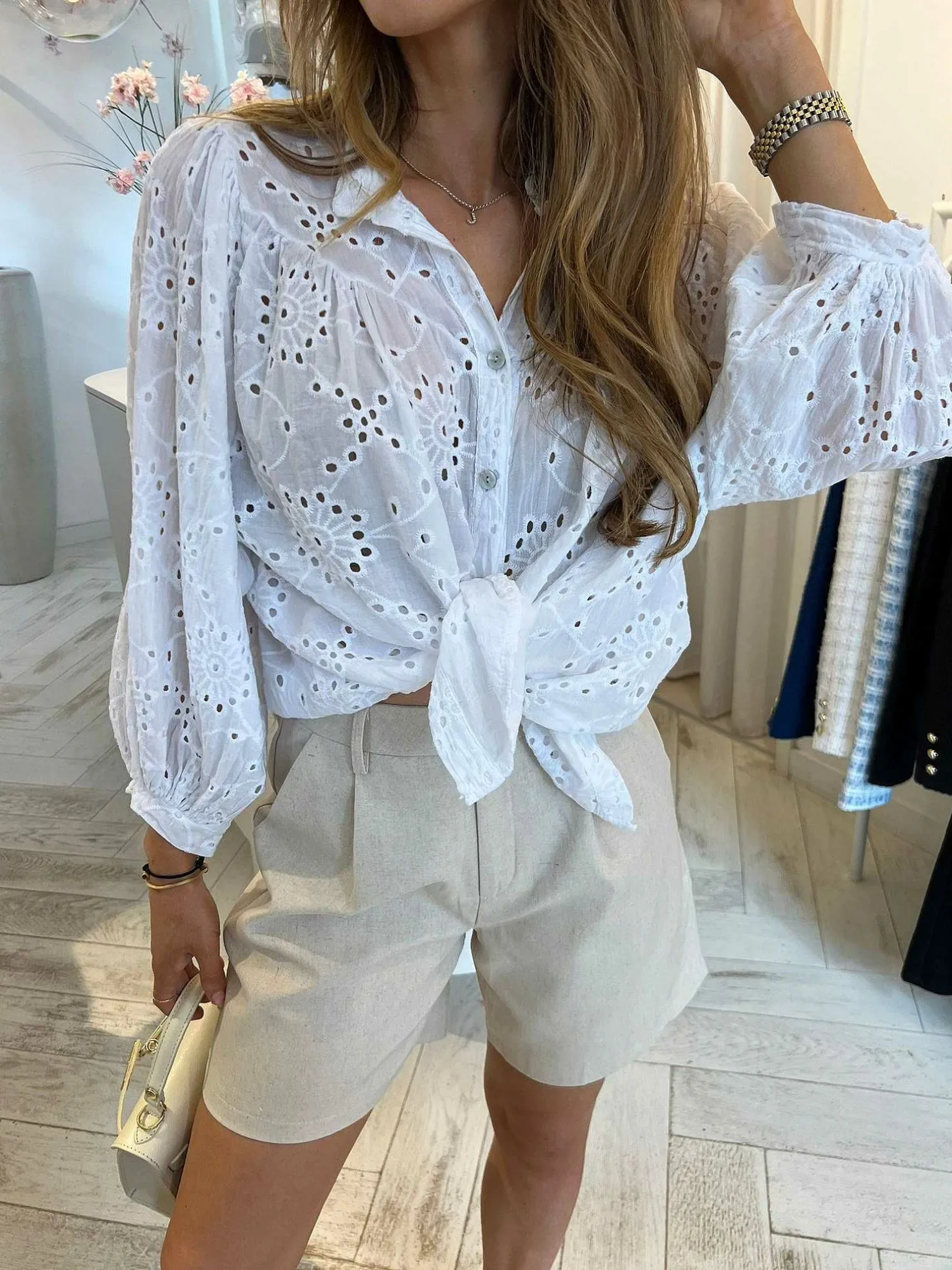 LOF Boutique Tops & Blousjes>Anna Broderie Blouse