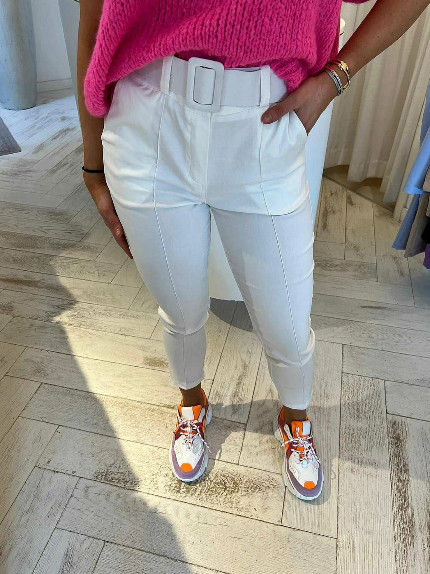 LOF Boutique Broeken>Anna Pantalon White