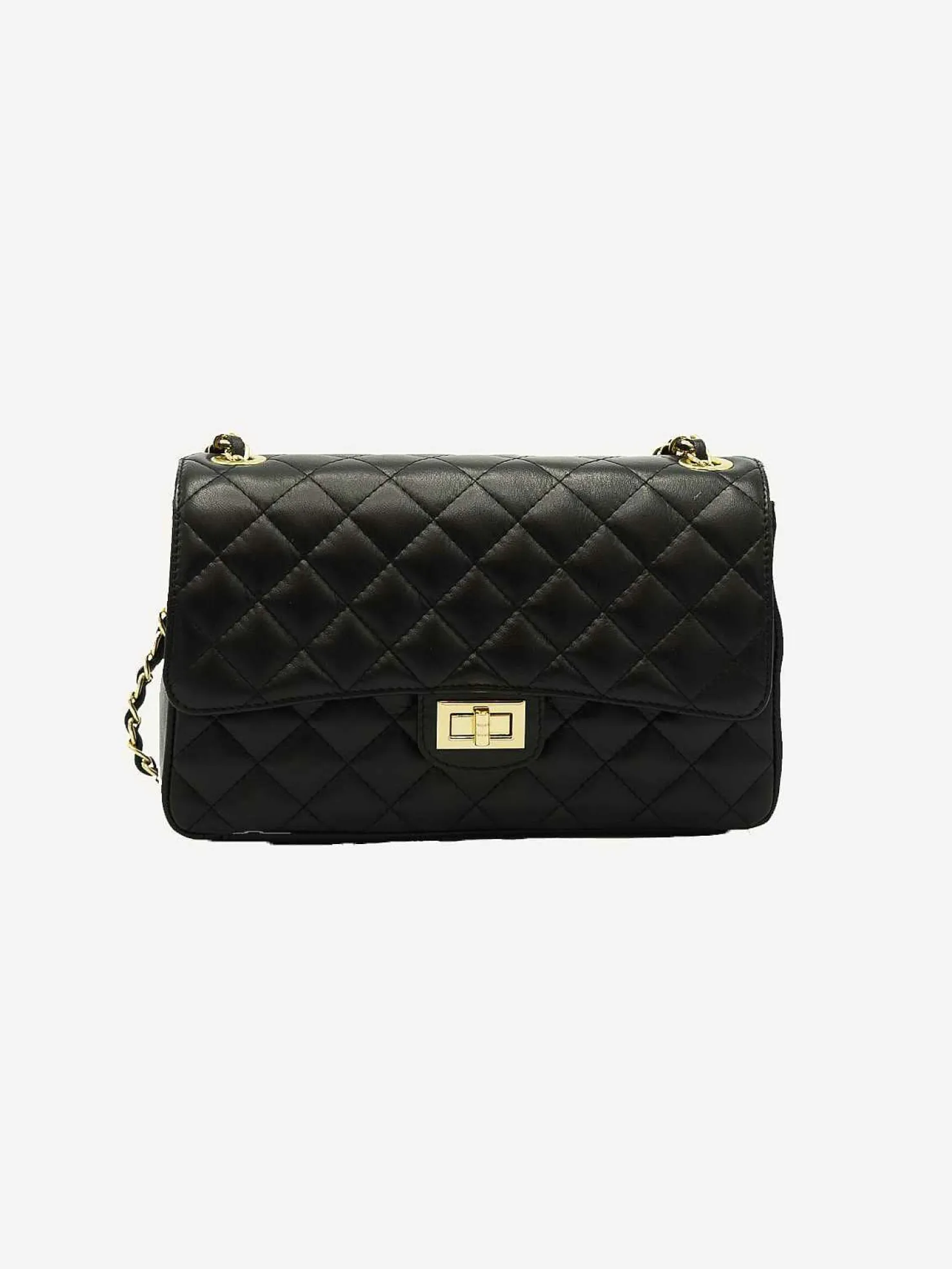 LOF Boutique Tassen>Audrey Bag Black & Gold Medium