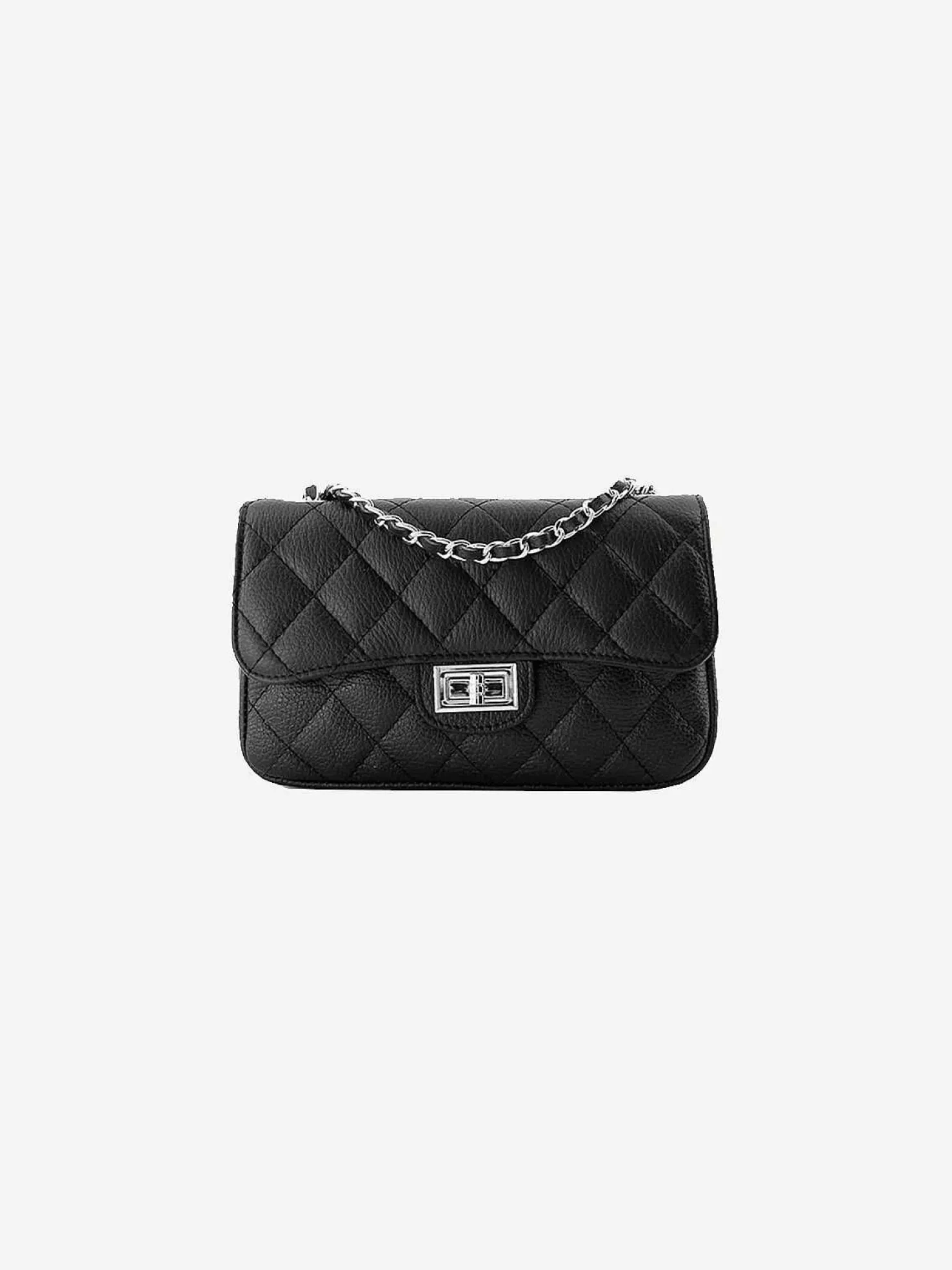 LOF Boutique Tassen>Audrey Bag Small Black & Silver