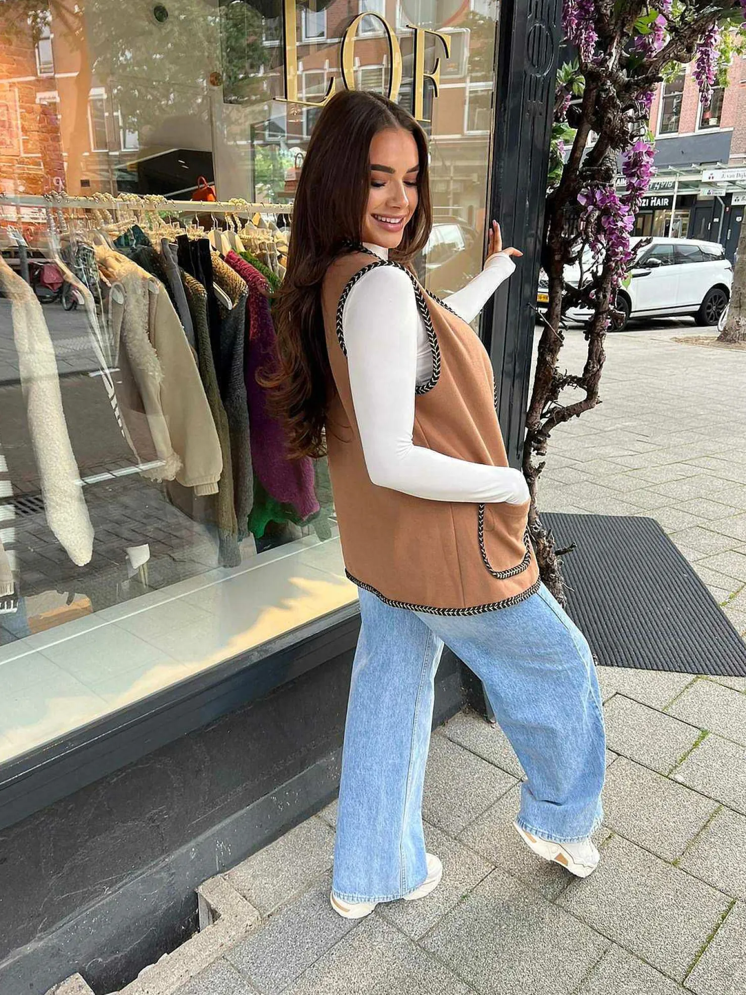 LOF Boutique Gilets>Aurora Gilet Camel