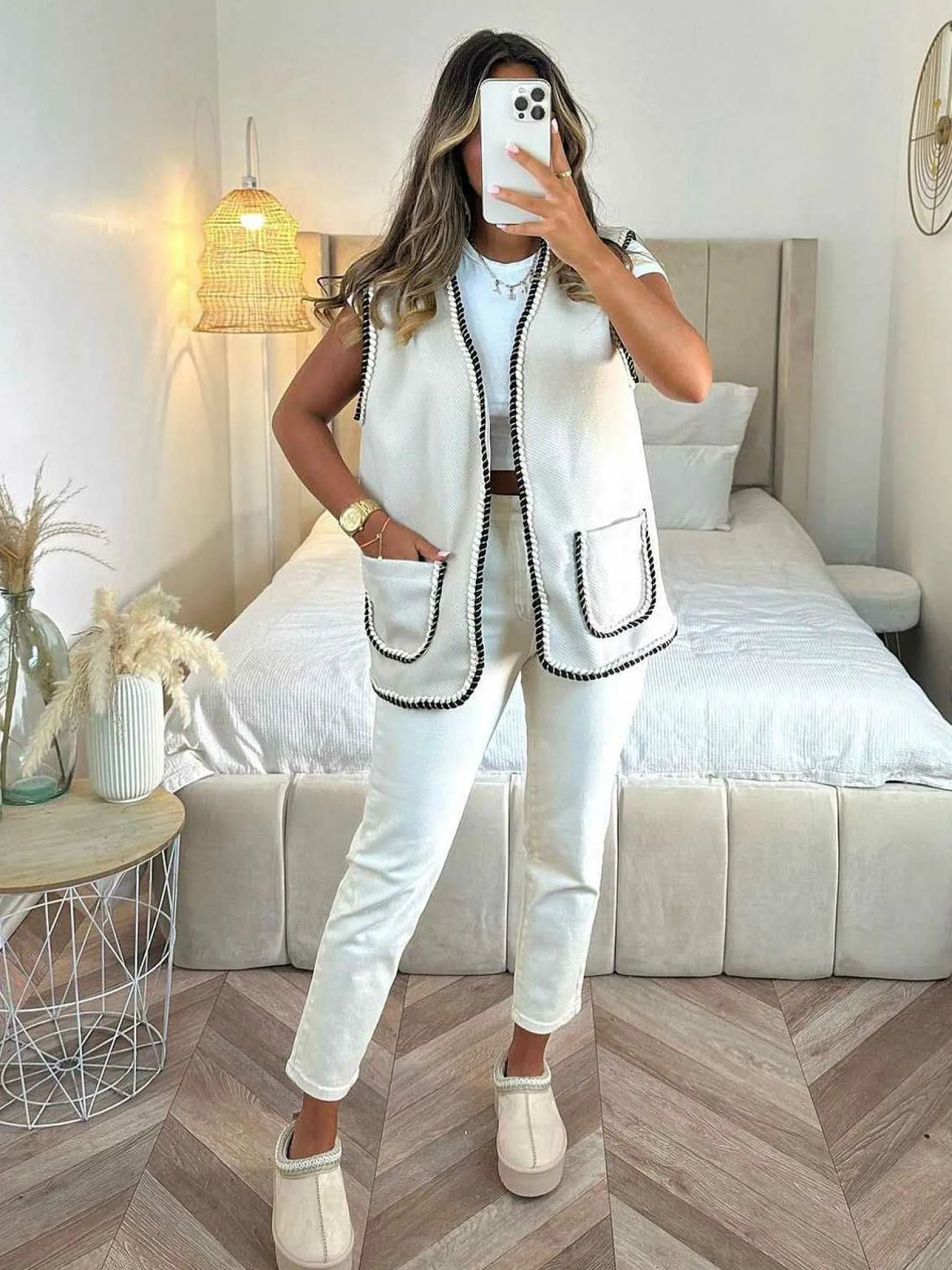 LOF Boutique Gilets>Aurora Gilet Camel