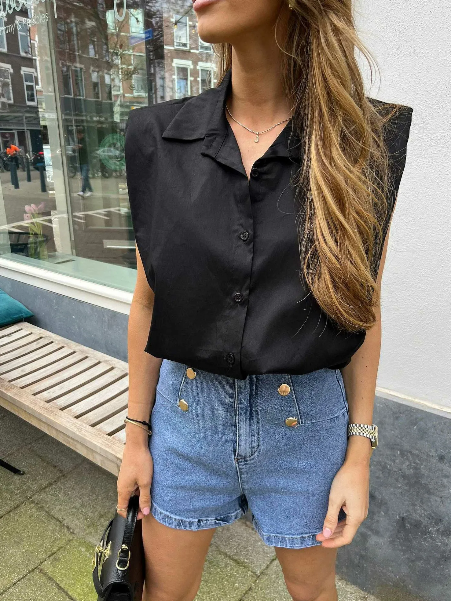LOF Boutique Shorts>Bibi Denim Short