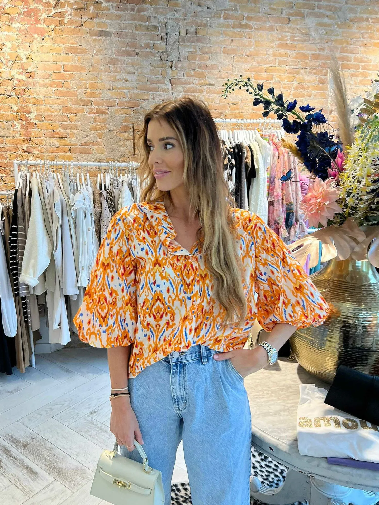 LOF Boutique Tops & Blousjes>Blaire Blouse Orange