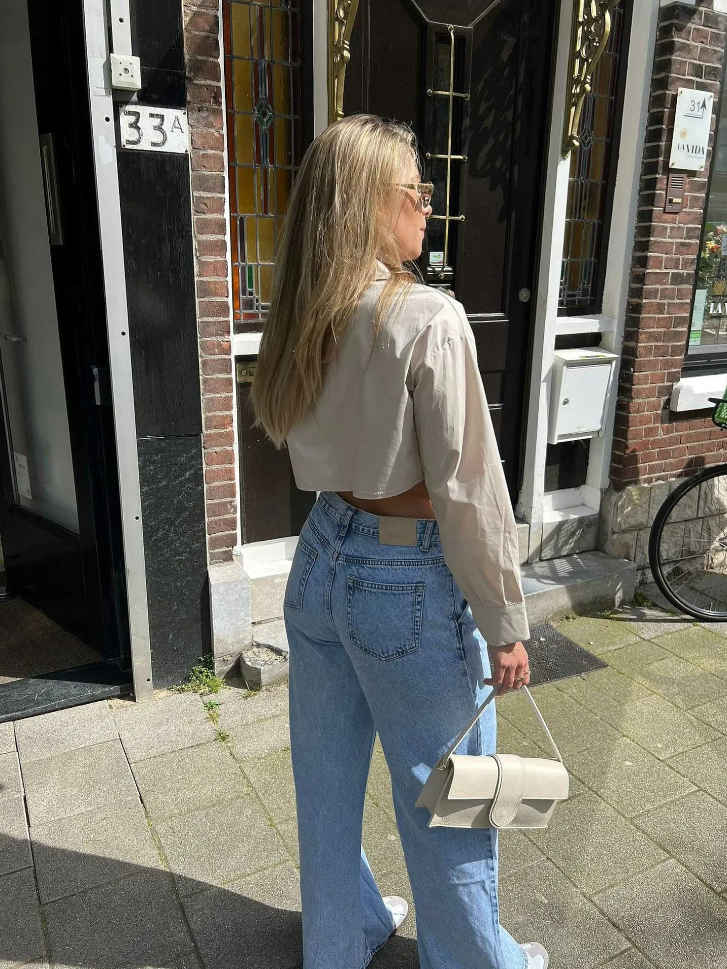 LOF Boutique Tops & Blousjes>Bodhi Cropped Blouse Beige