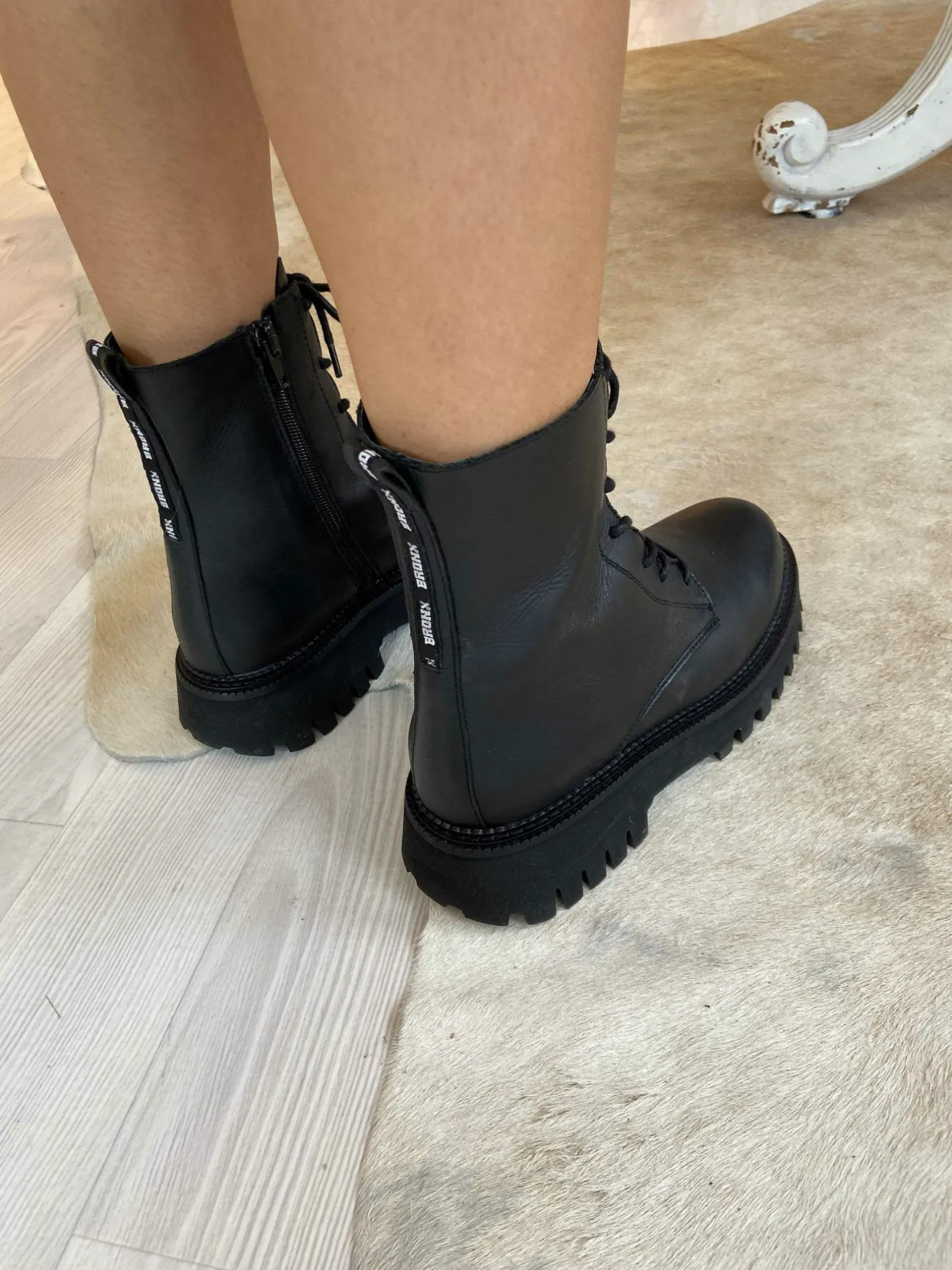 LOF Boutique Laarzen>Bronx Classic Bikerboots Black