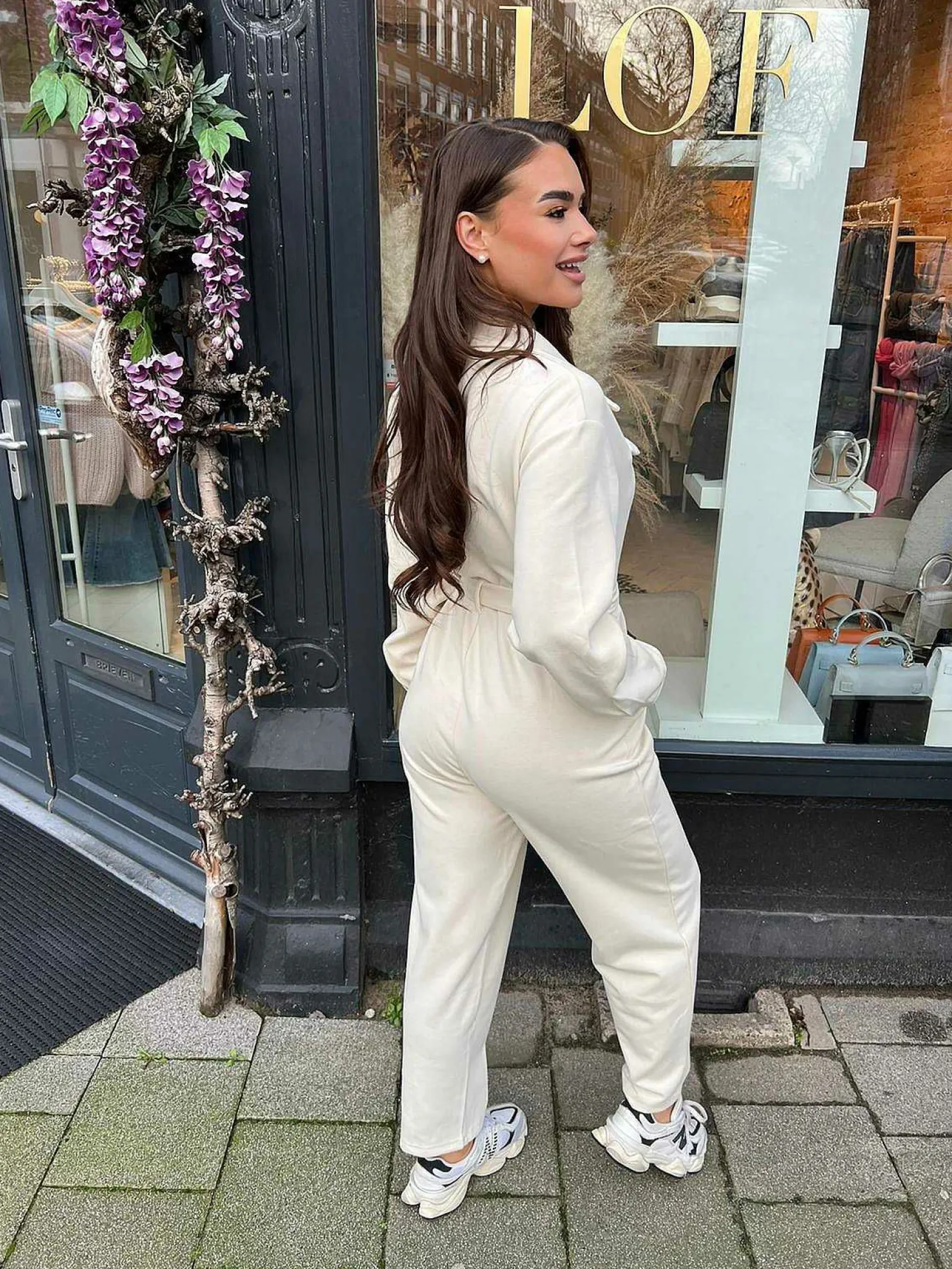 LOF Boutique Jumpsuits>Carli Comfy Jumpsuit Light Beige