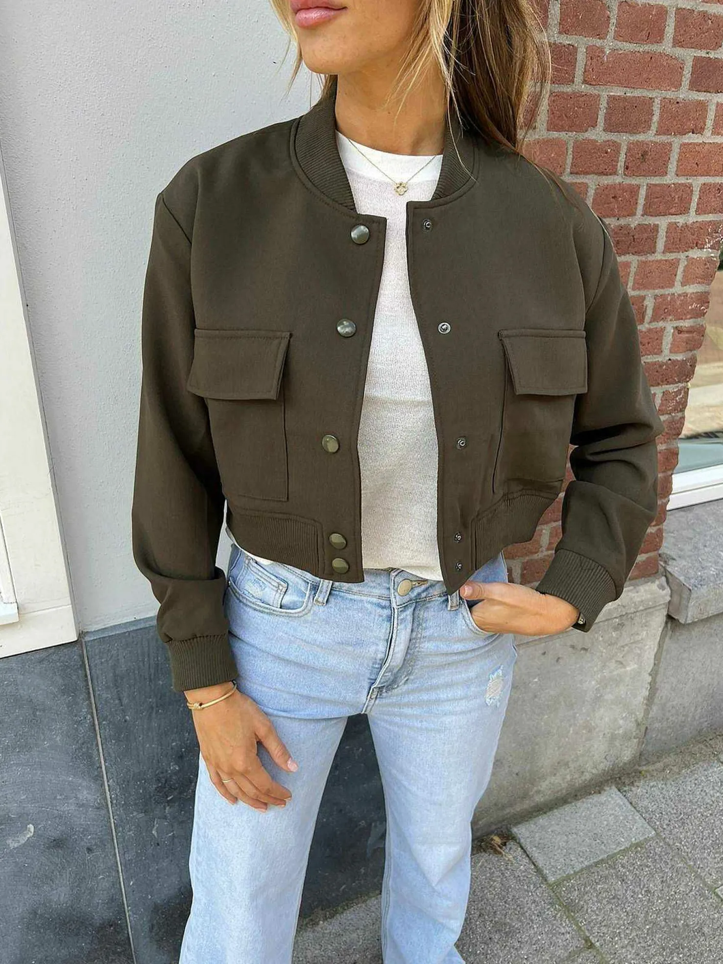 LOF Boutique Jassen>Charly Bomber Jacket Army