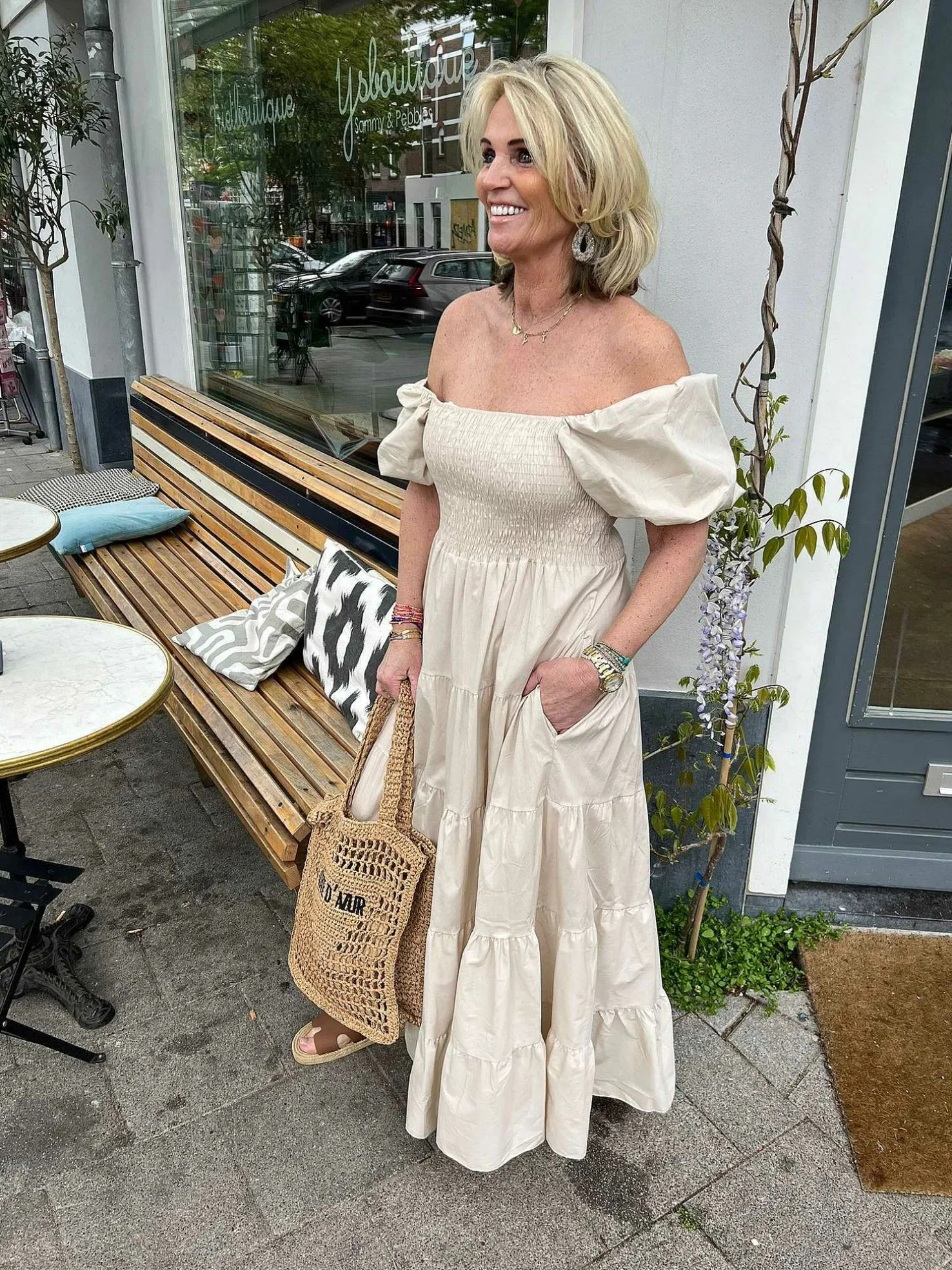 LOF Boutique Tassen>Cote D'Azur Beach Bag Camel