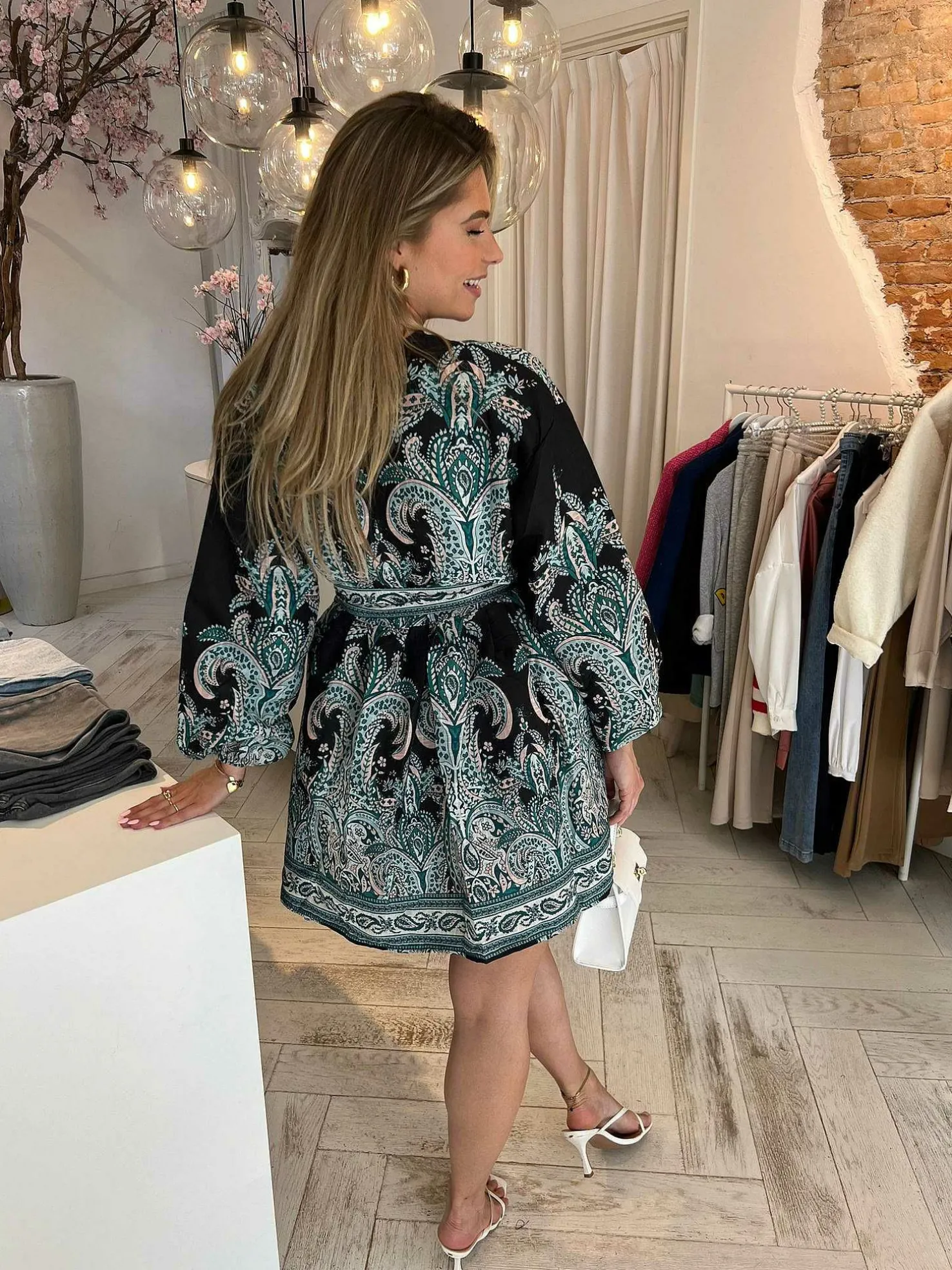 LOF Boutique Jurken>Dani Print Dress Black