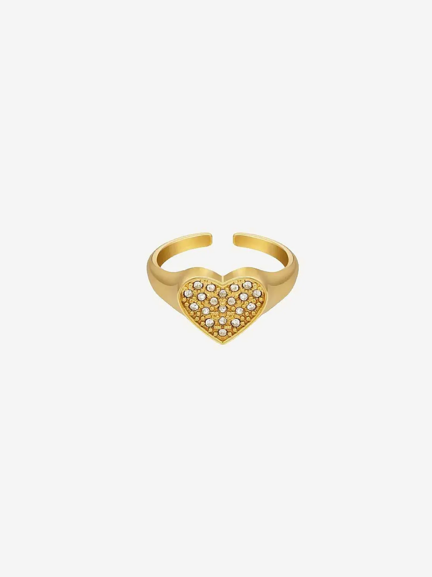 LOF Boutique Ringen>Diamond Heart Ring Gold