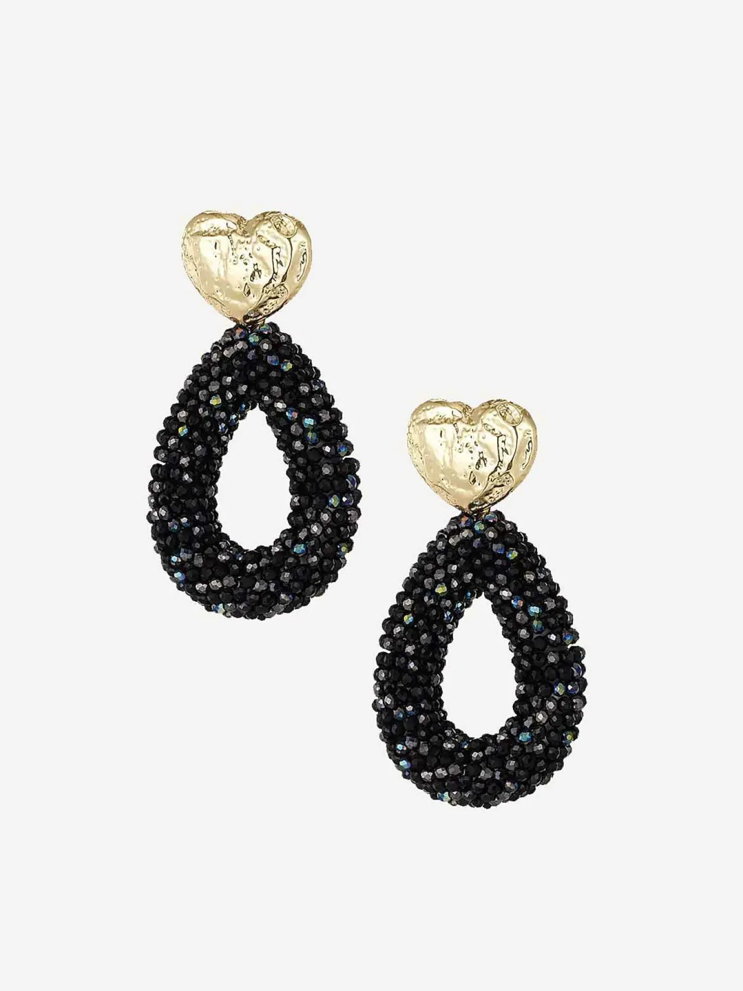 LOF Boutique Oorbellen>Earrings Beads Oval Black
