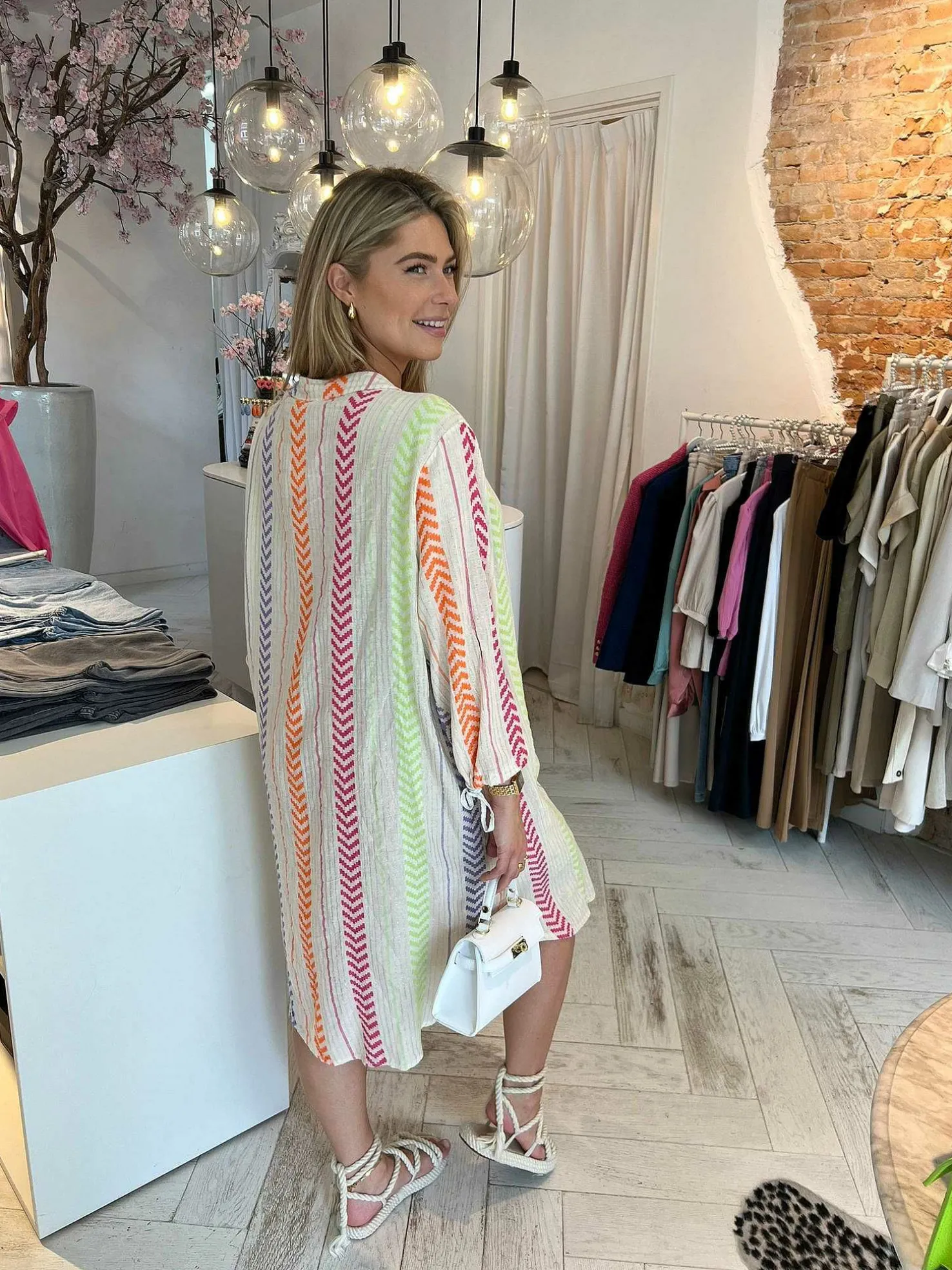 LOF Boutique Jurken>Elvi Lurex Maxi Dress Multicolor