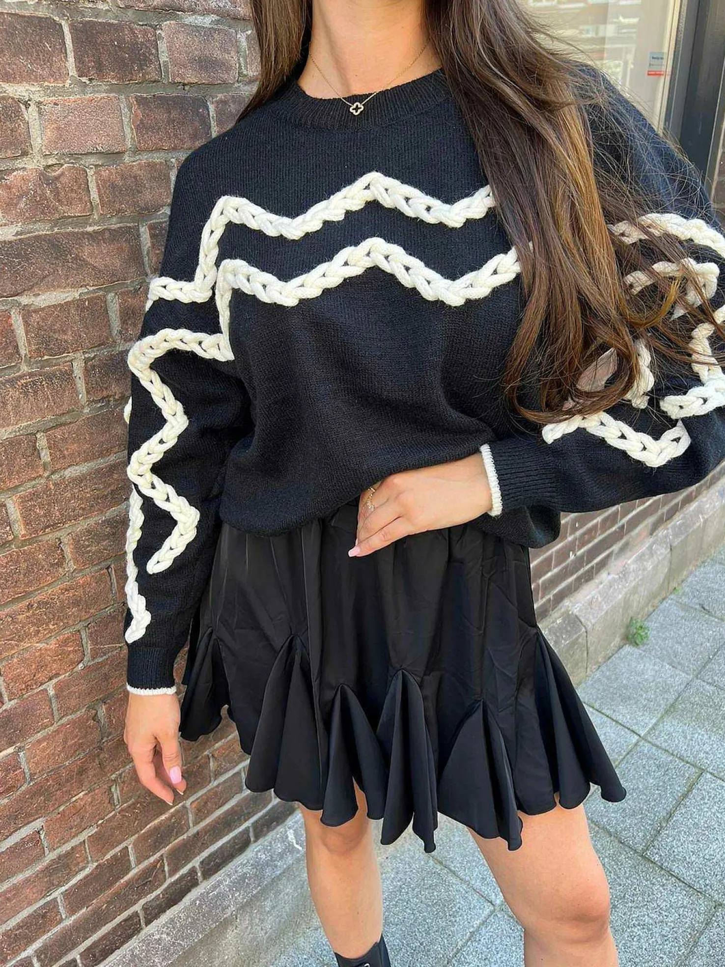 LOF Boutique Rokken>Evi-Lynn Skirt Black