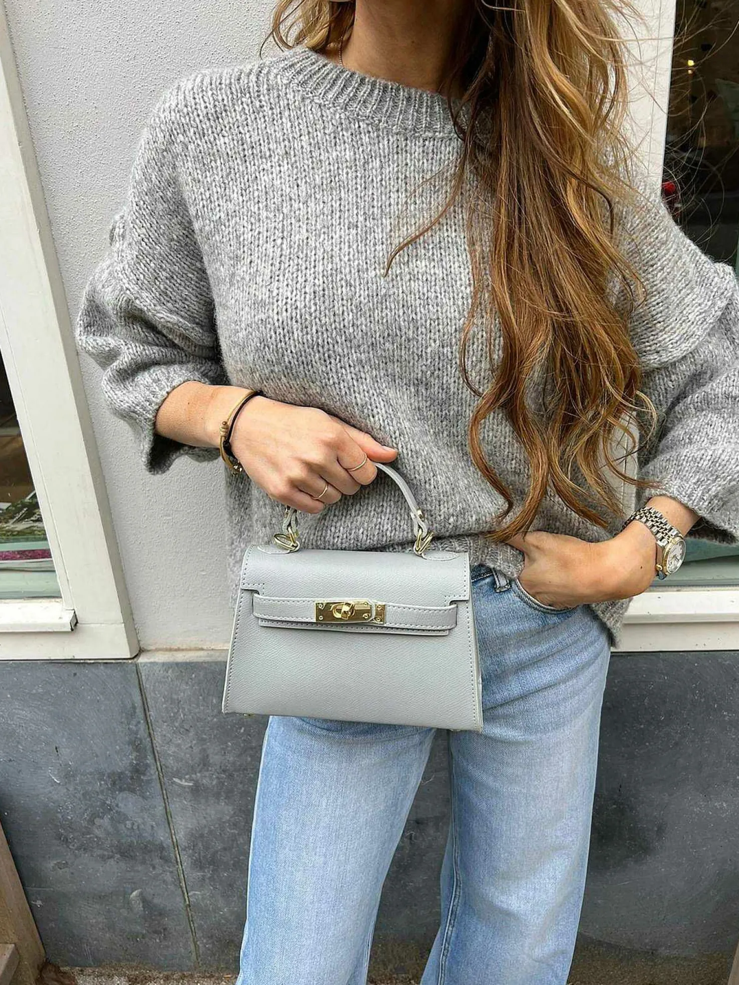 LOF Boutique Tassen>Grace Bag Light Grey