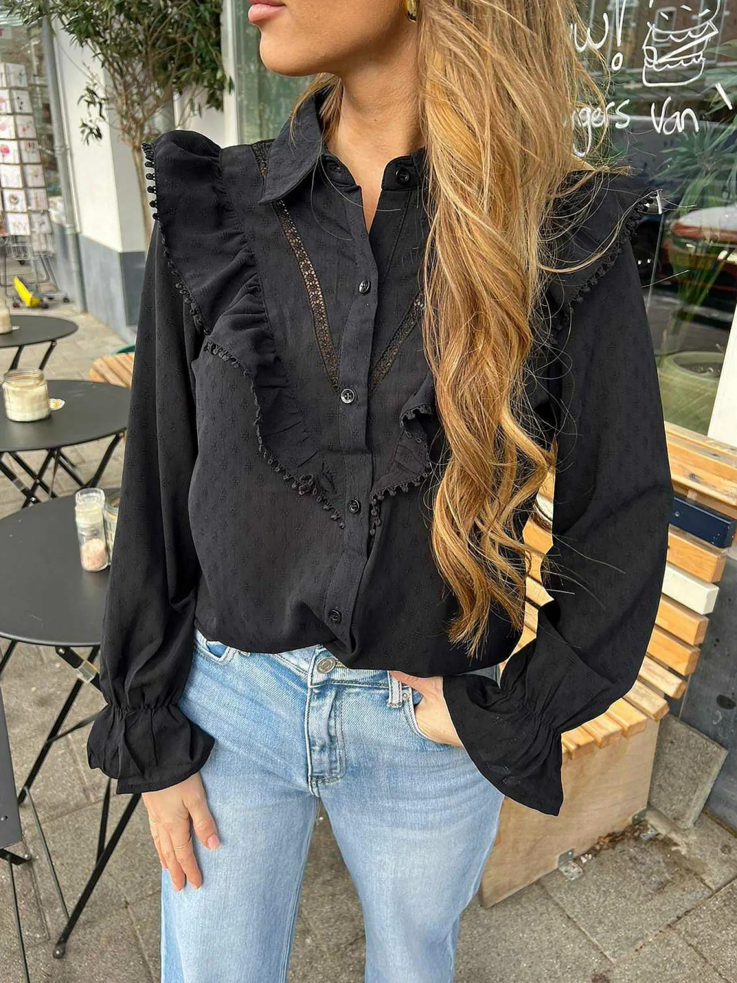 LOF Boutique Tops & Blousjes>Gracy Blouse Black