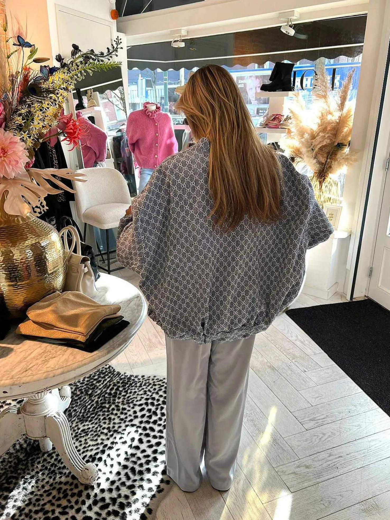 LOF Boutique Jassen>Inspired Bomber Jacket Denim Blue