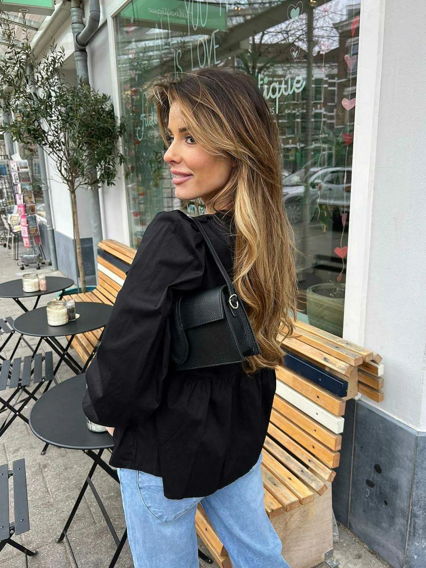 LOF Boutique Tassen>Jasmine Bag Light Black