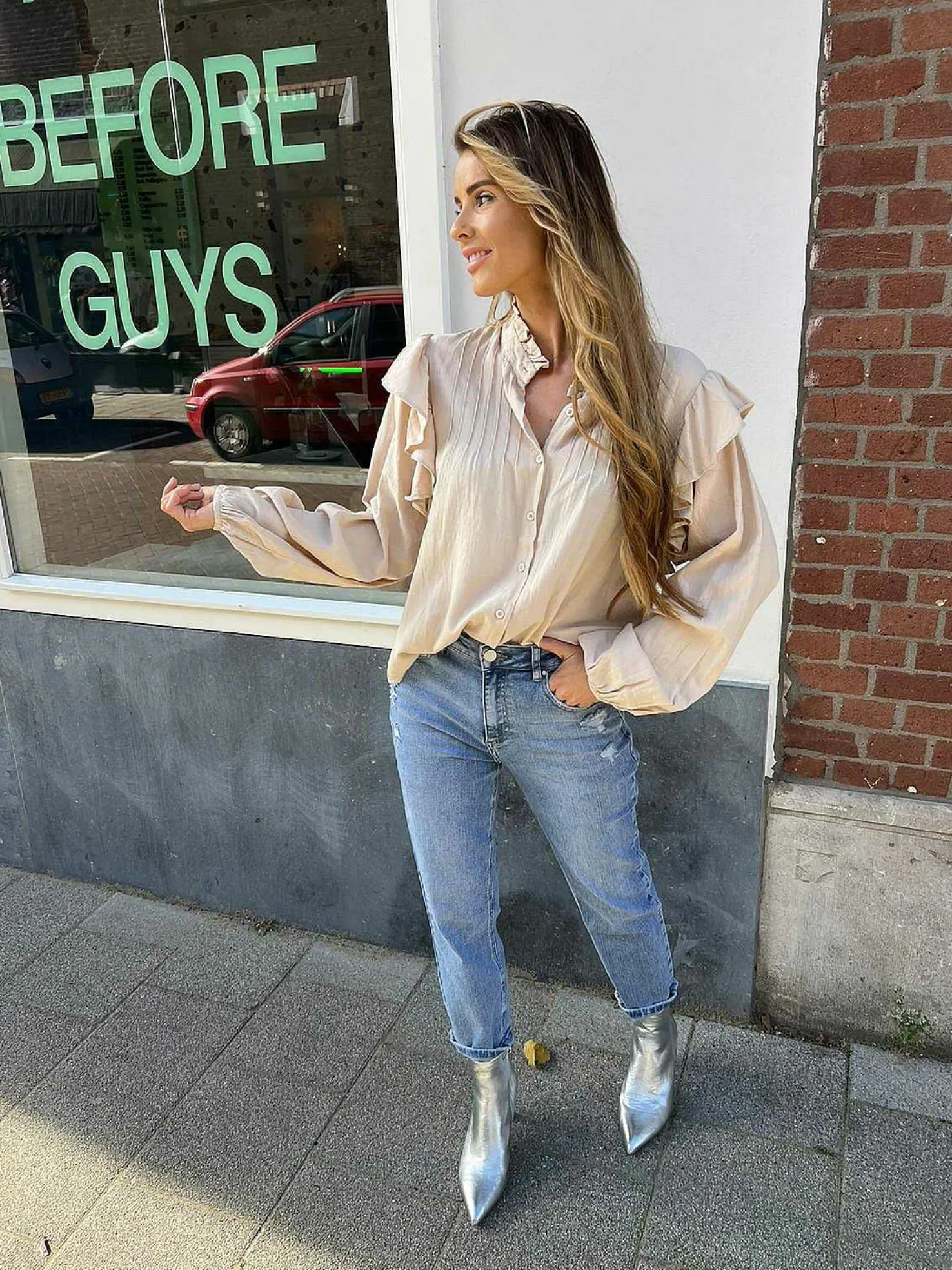 LOF Boutique Tops & Blousjes>June Blouse Beige