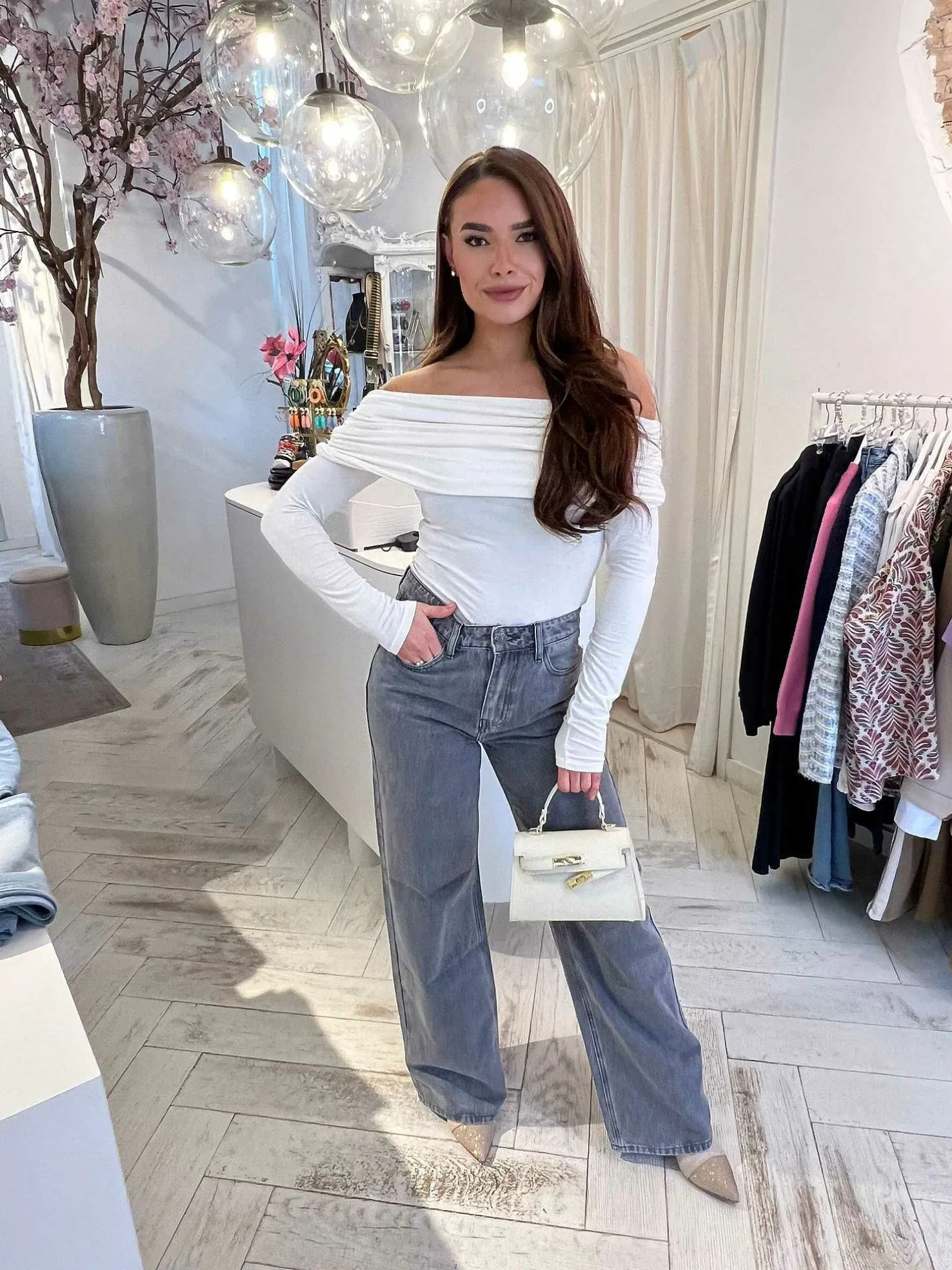 LOF Boutique Tops & Blousjes>Lana Off Shoulder Top Off White