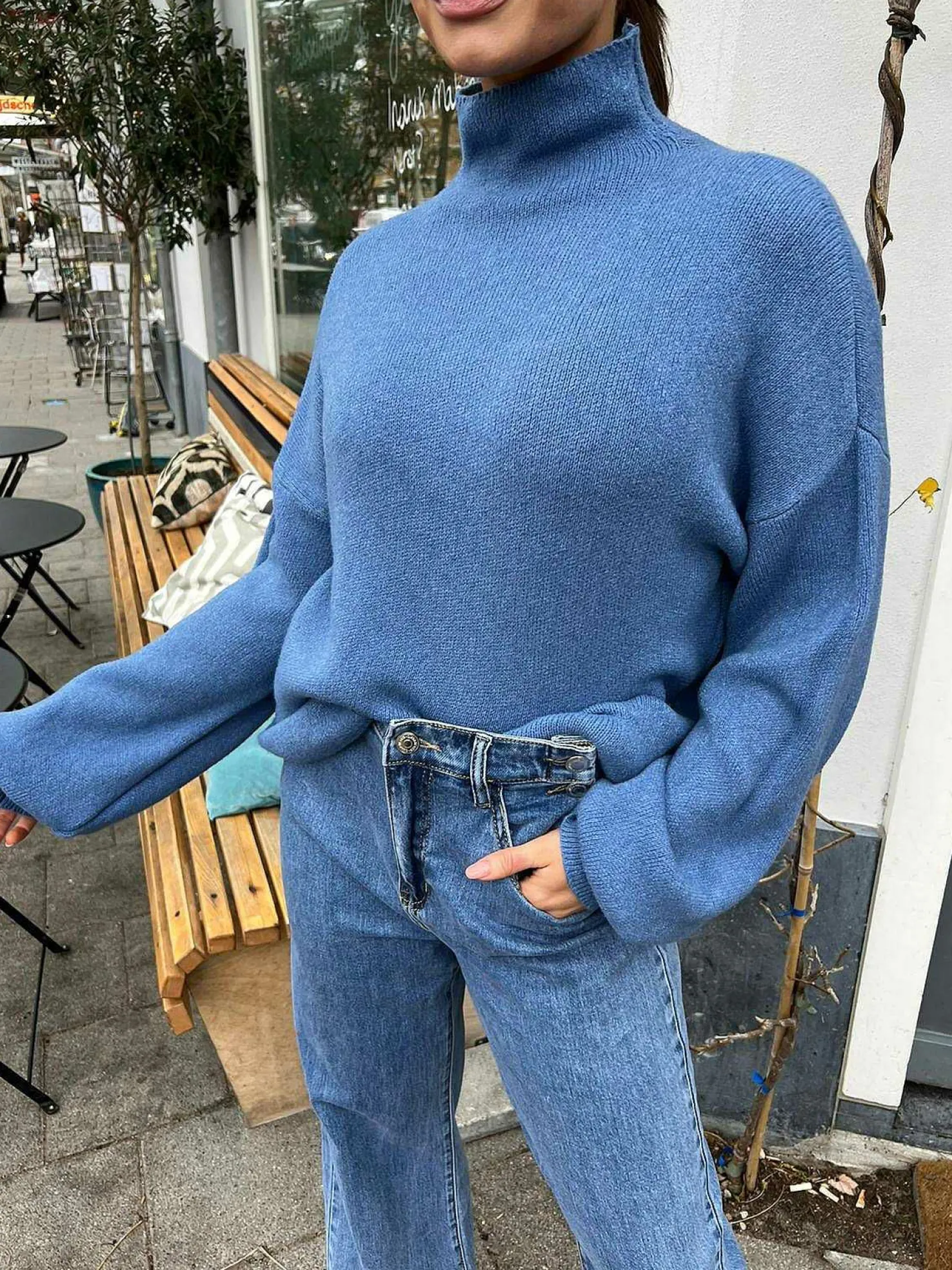LOF Boutique Truien>Lot Sweater Denim Blue