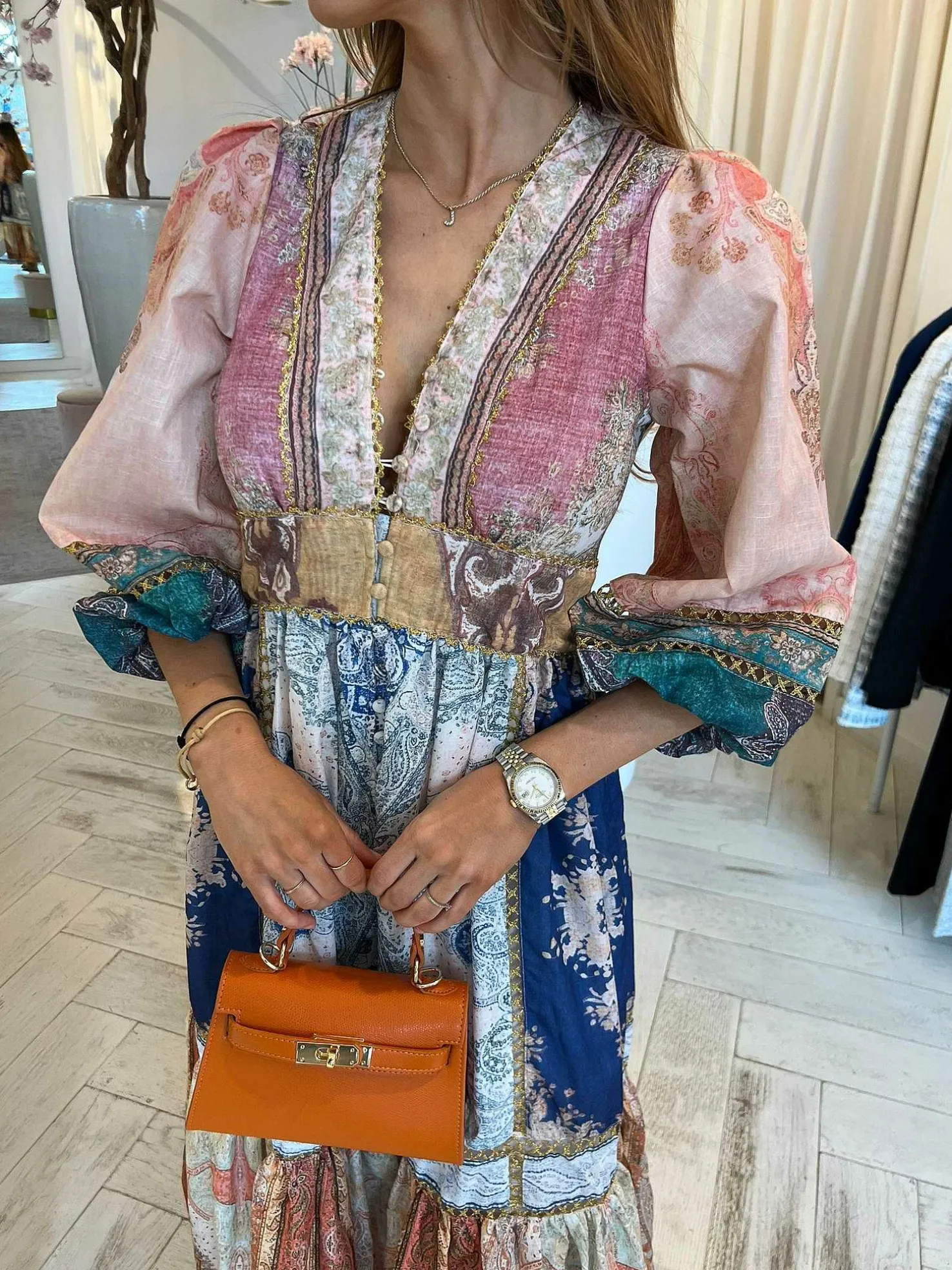 LOF Boutique Jurken>Lou Multicolor Maxi Dress