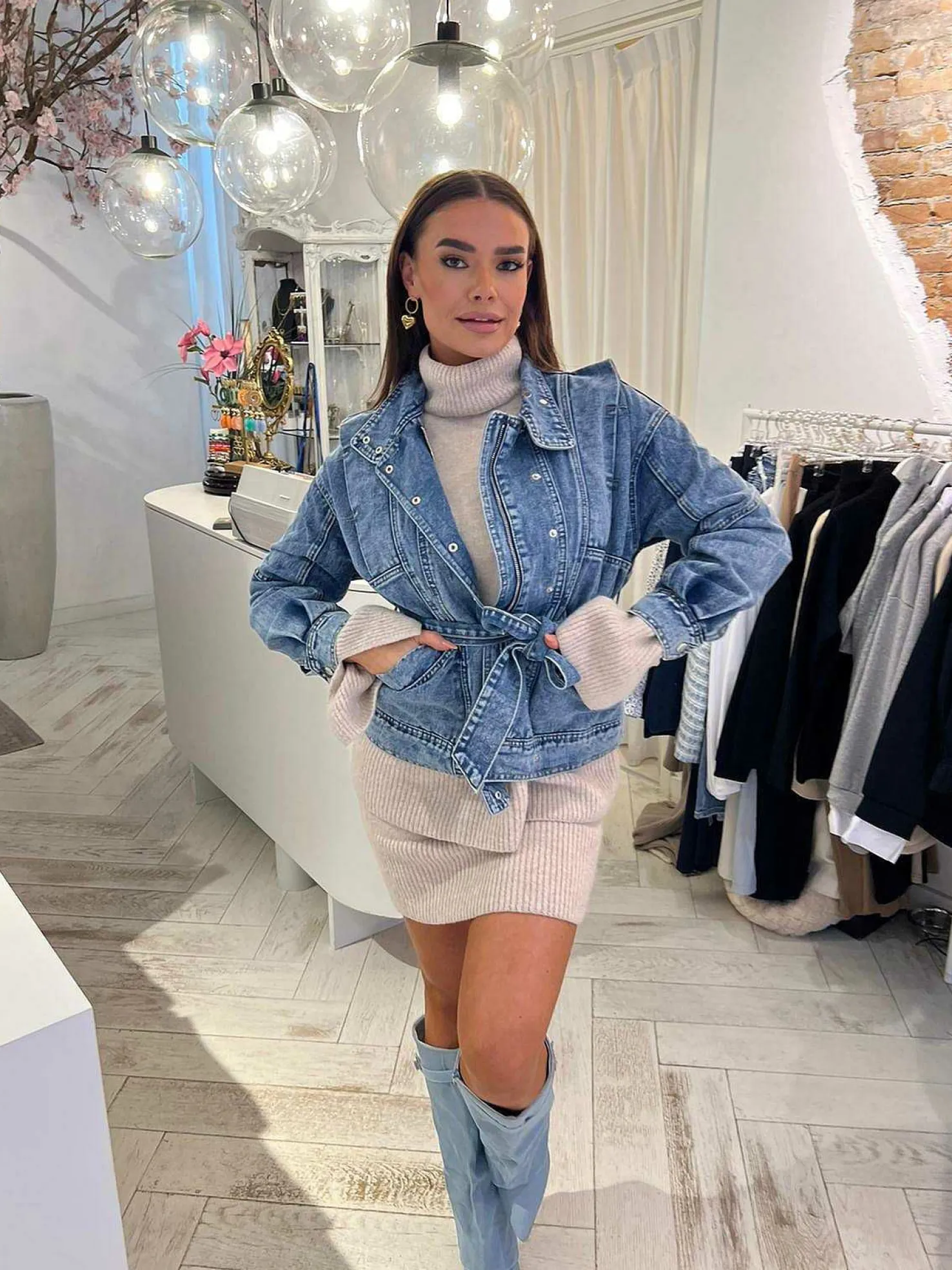 LOF Boutique Jassen>Mabel Denim Jacket Blue
