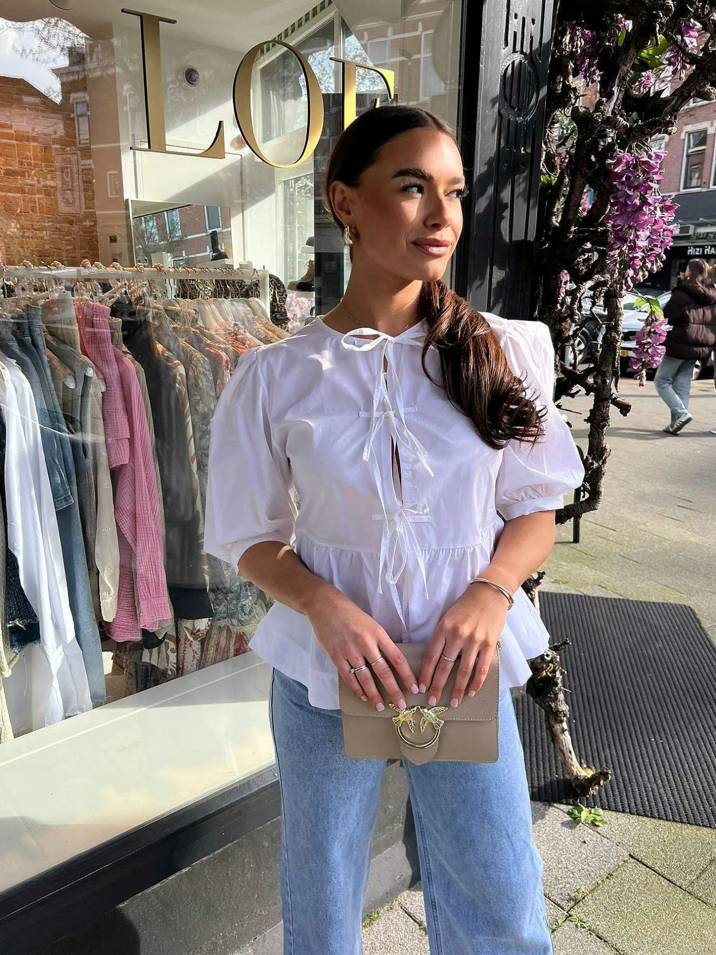 LOF Boutique Tops & Blousjes>Nine Bow Blouse White