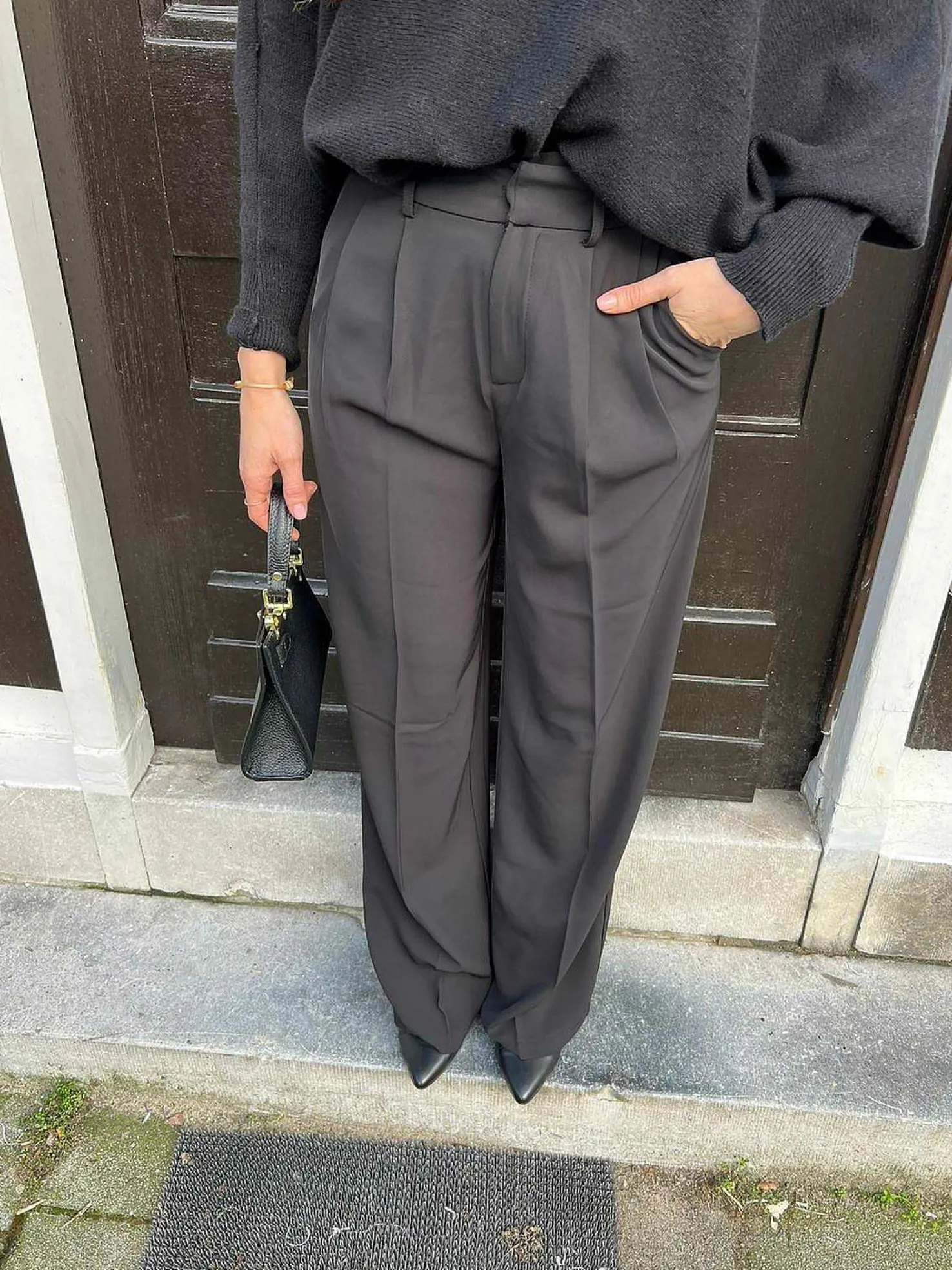 LOF Boutique Broeken>Paige Pantalon Black