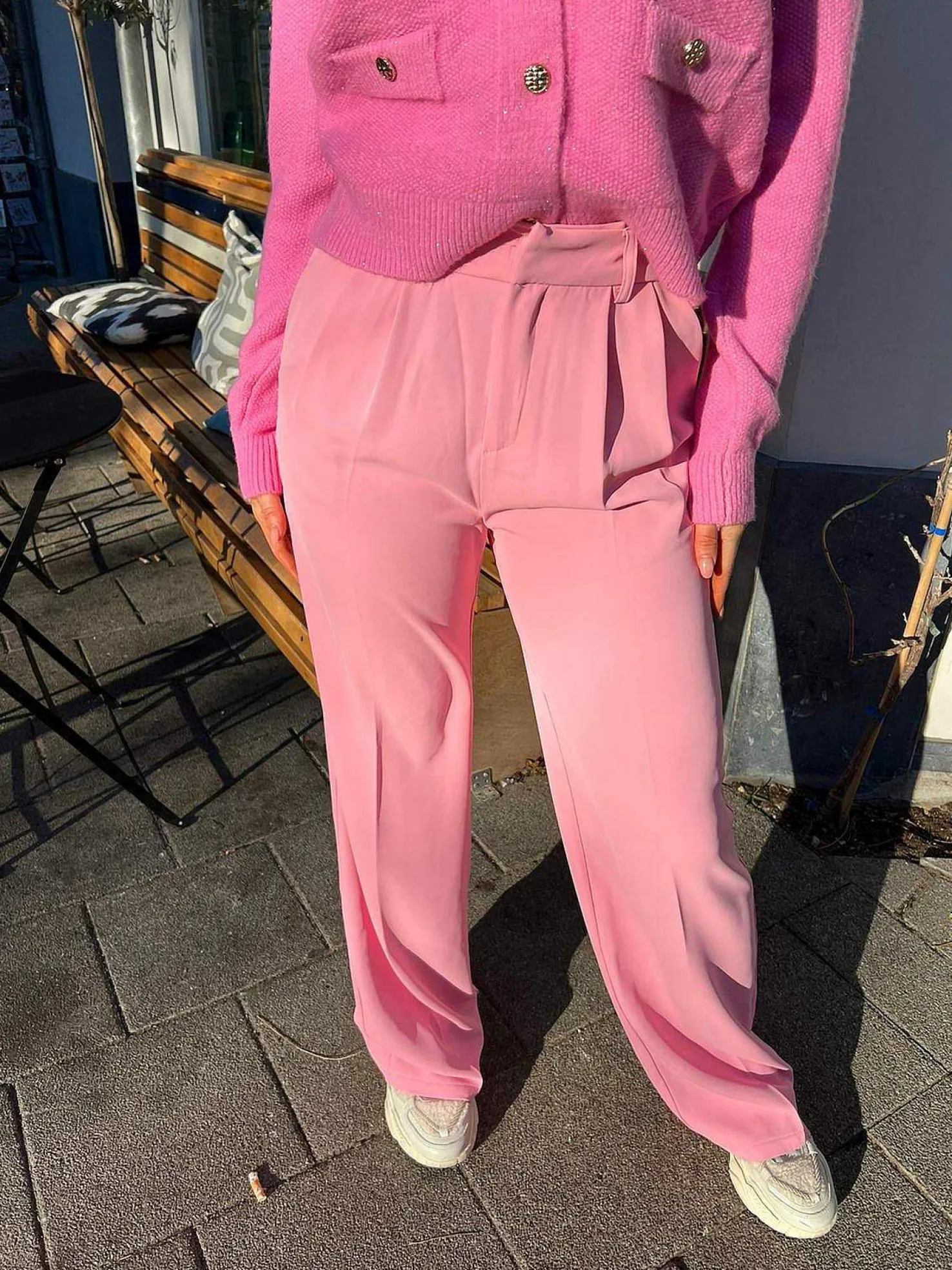 LOF Boutique Broeken>Paige Pantalon Pink