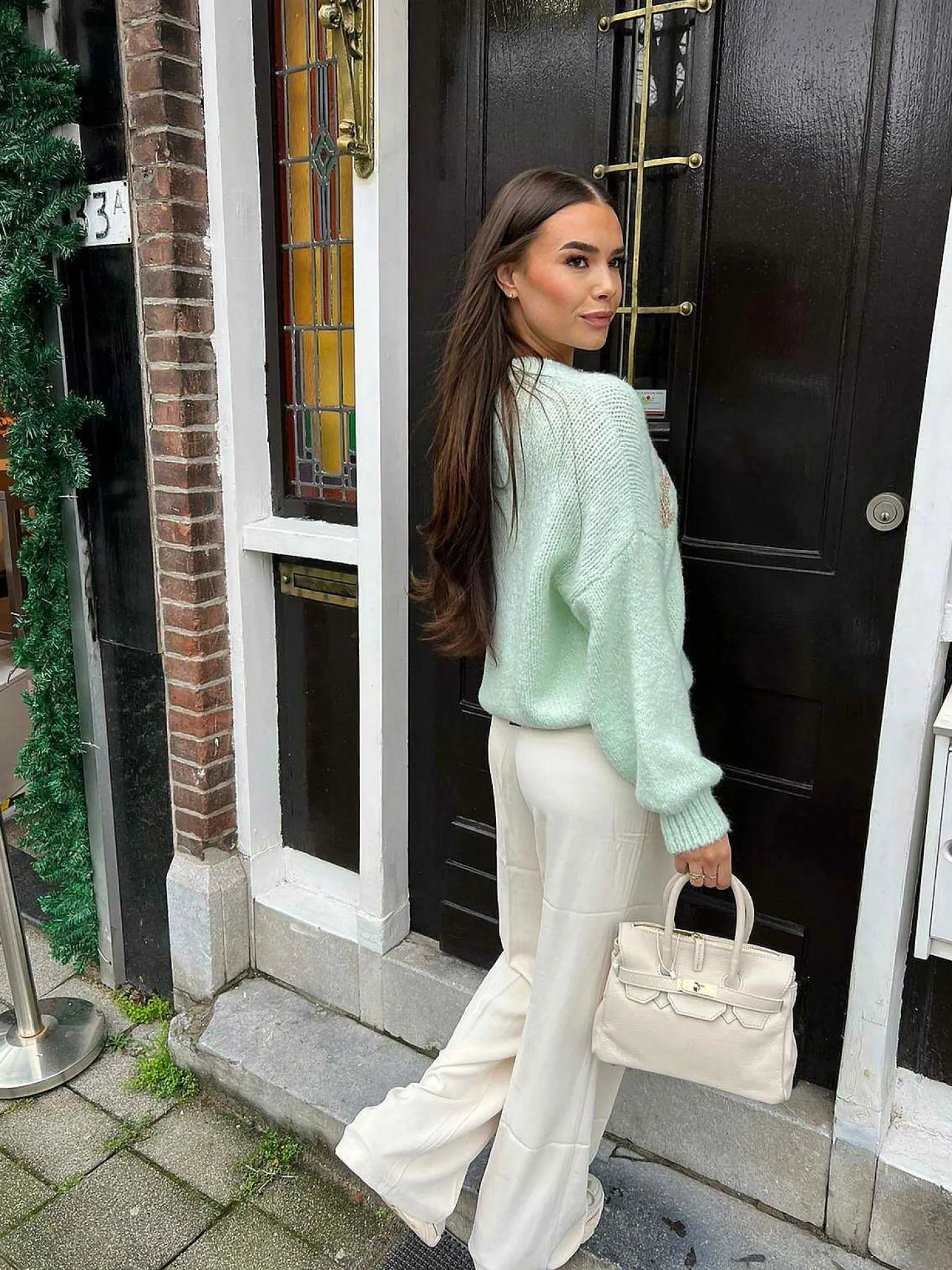LOF Boutique Truien>Paris Sweater Mint & Gold