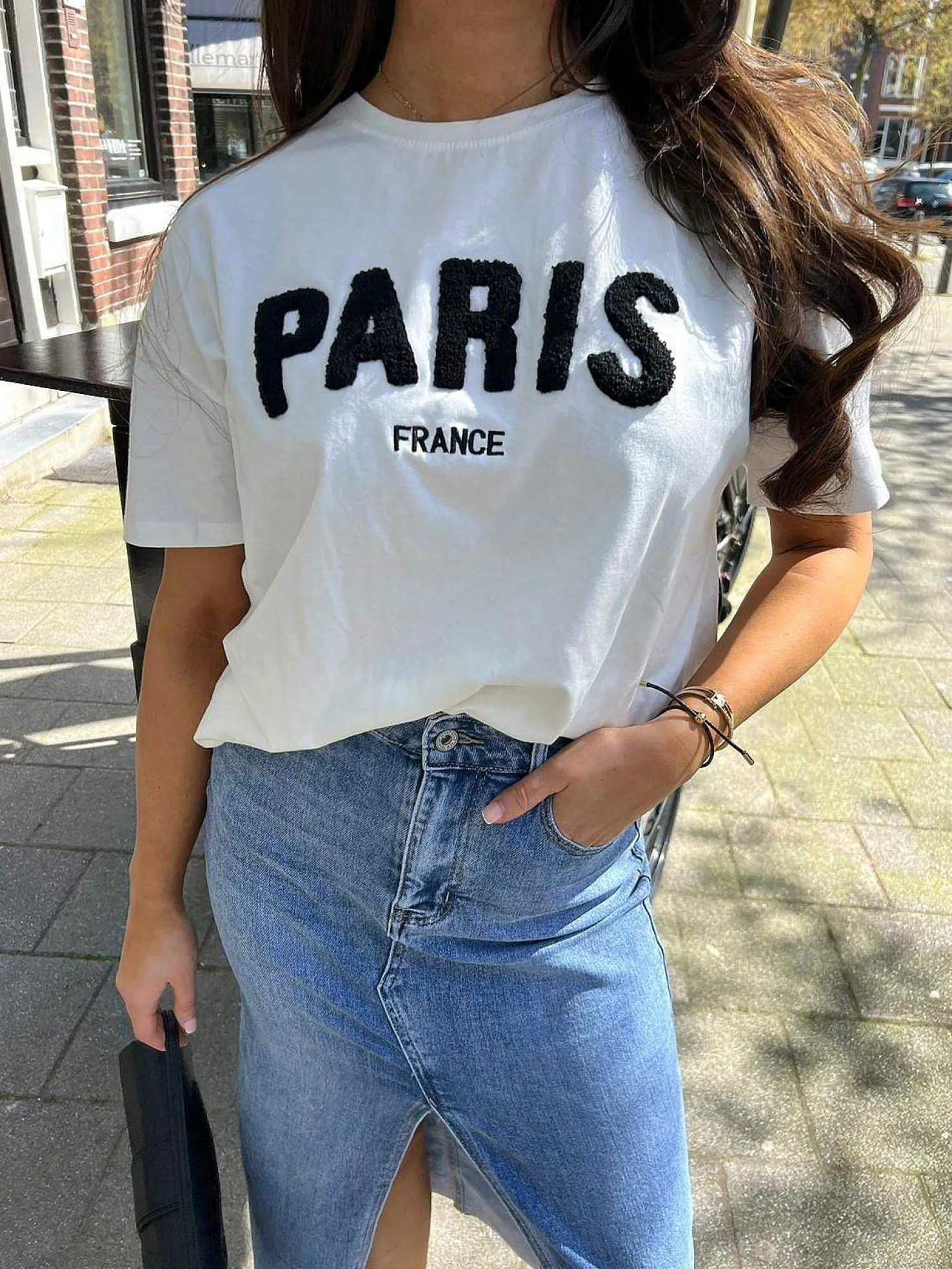 LOF Boutique Tops & Blousjes>Paris Tee White