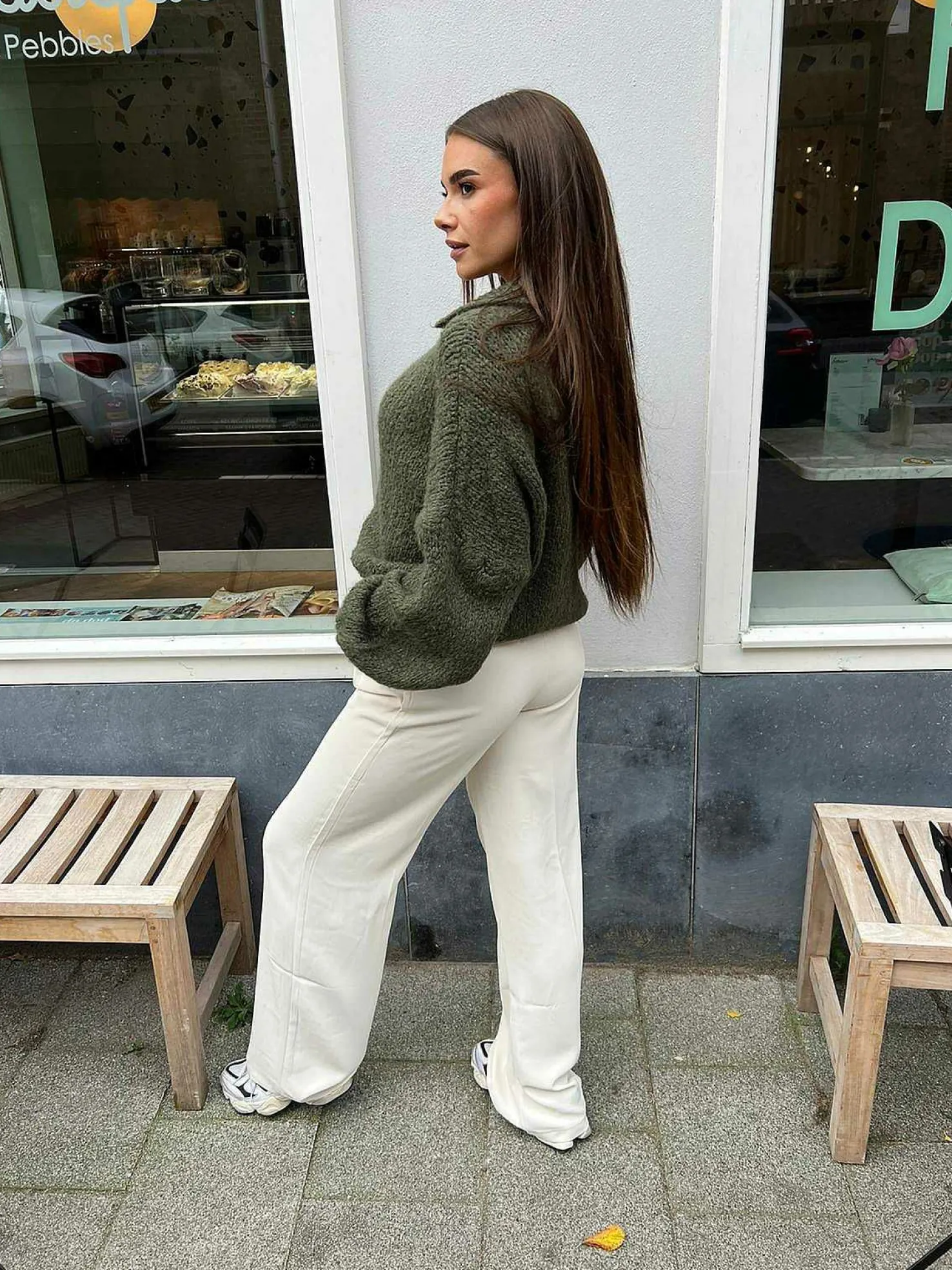 LOF Boutique Truien>Polo Sweater Army