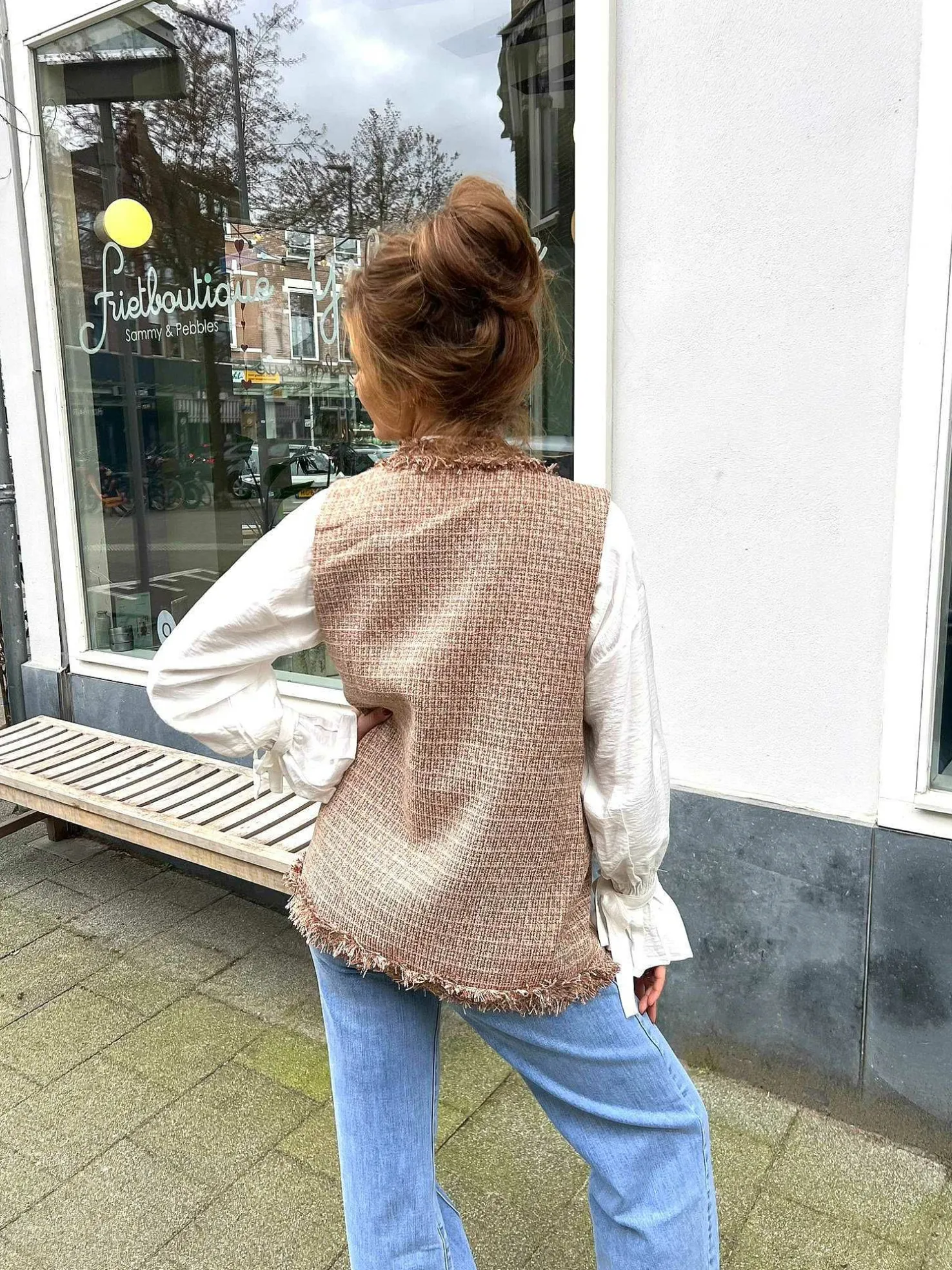 LOF Boutique Gilets>Ruby Fringe Gilet Camel