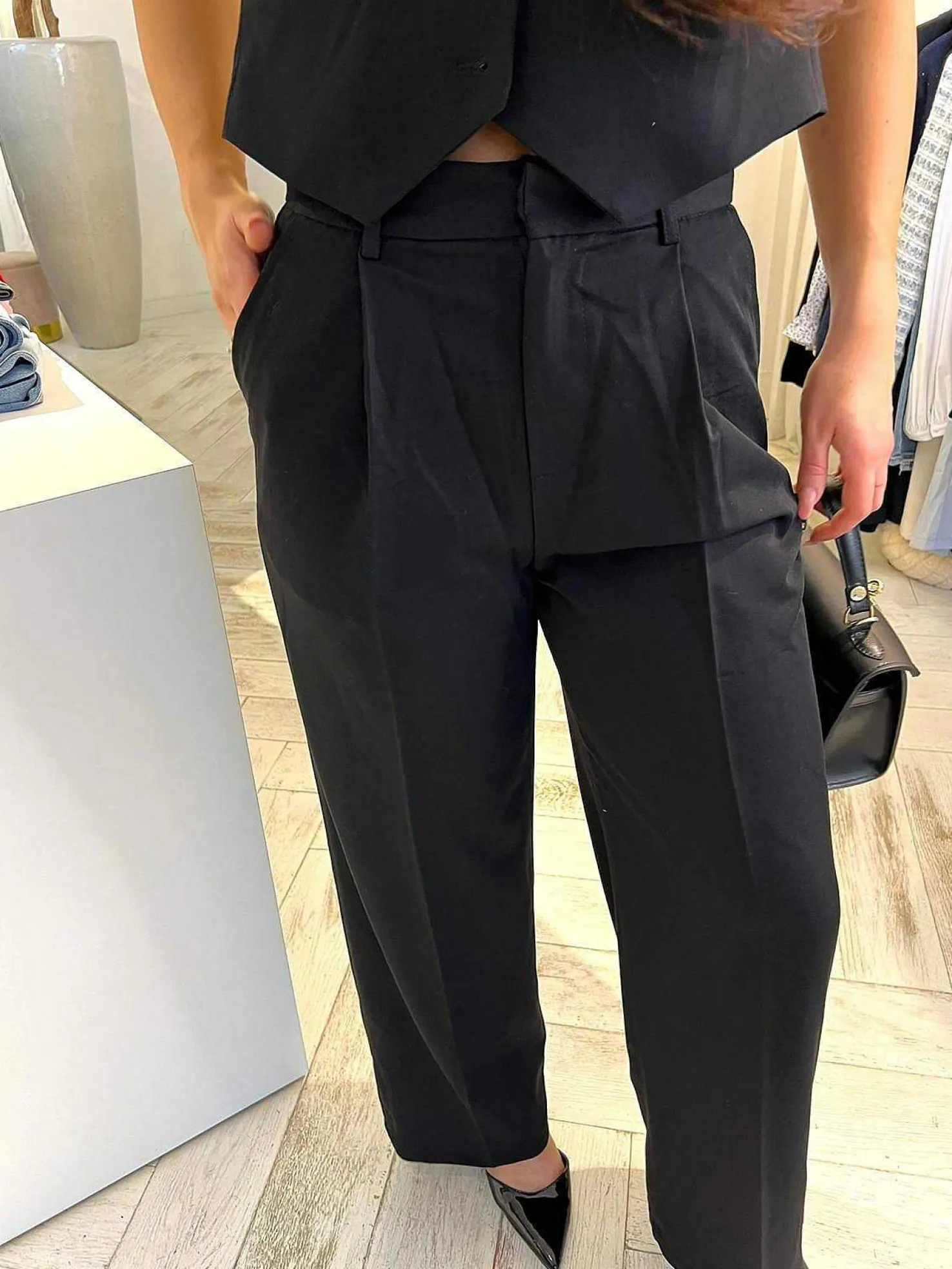 LOF Boutique Broeken>Saar Pantalon Black