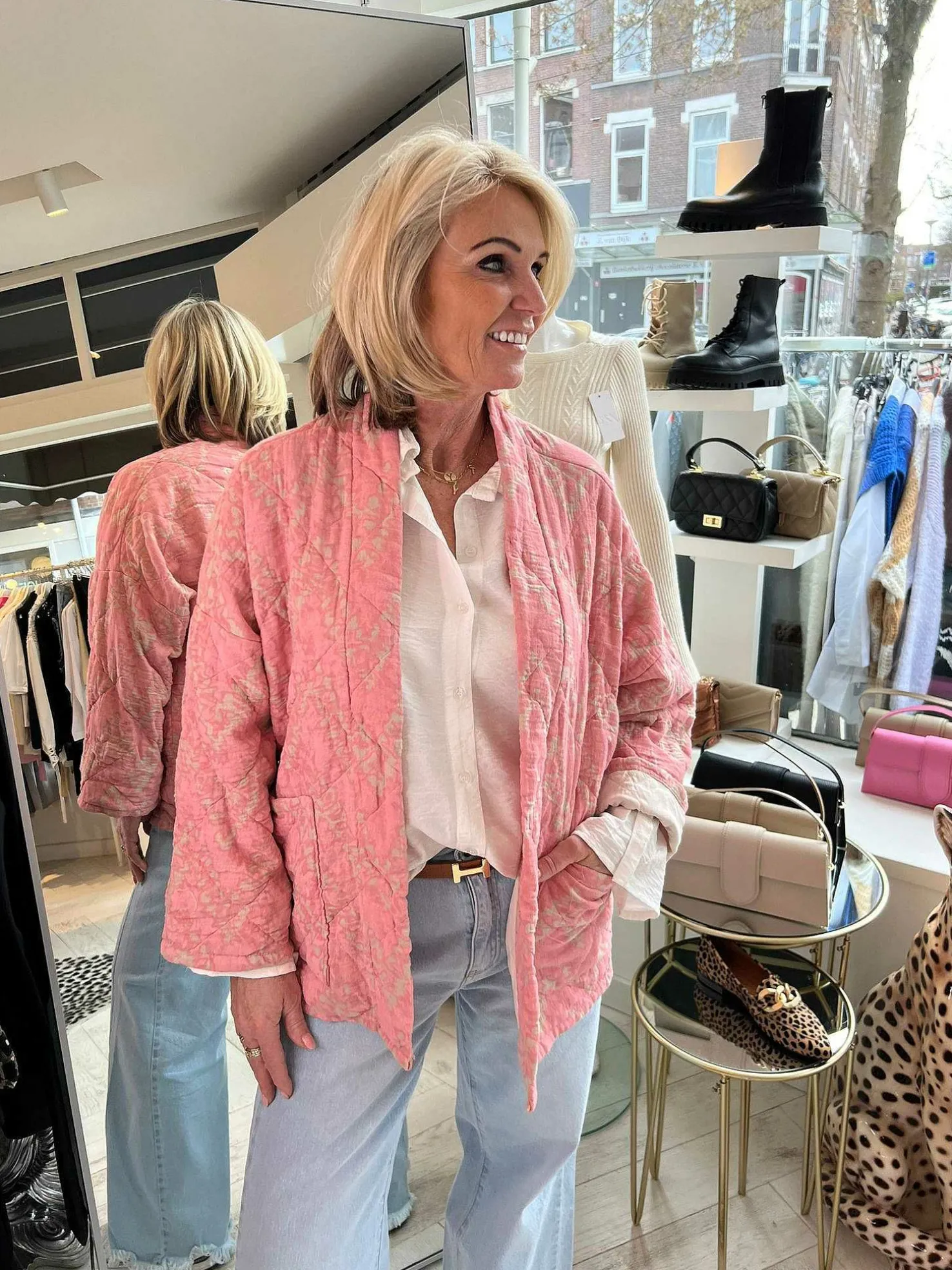 LOF Boutique Jassen>Sammie Pattern Jacket Pink