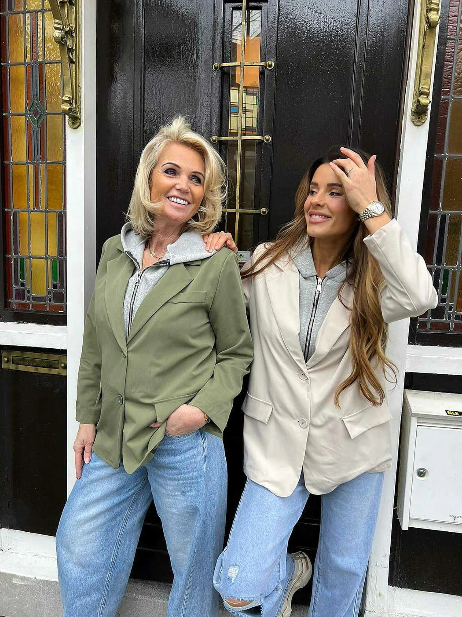 LOF Boutique Blazers>Sara Blazer Hoodie Army