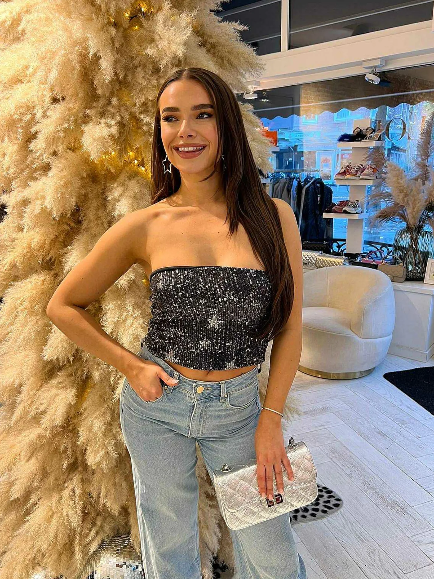 LOF Boutique Tops & Blousjes>Sequin Star Bandeau Top
