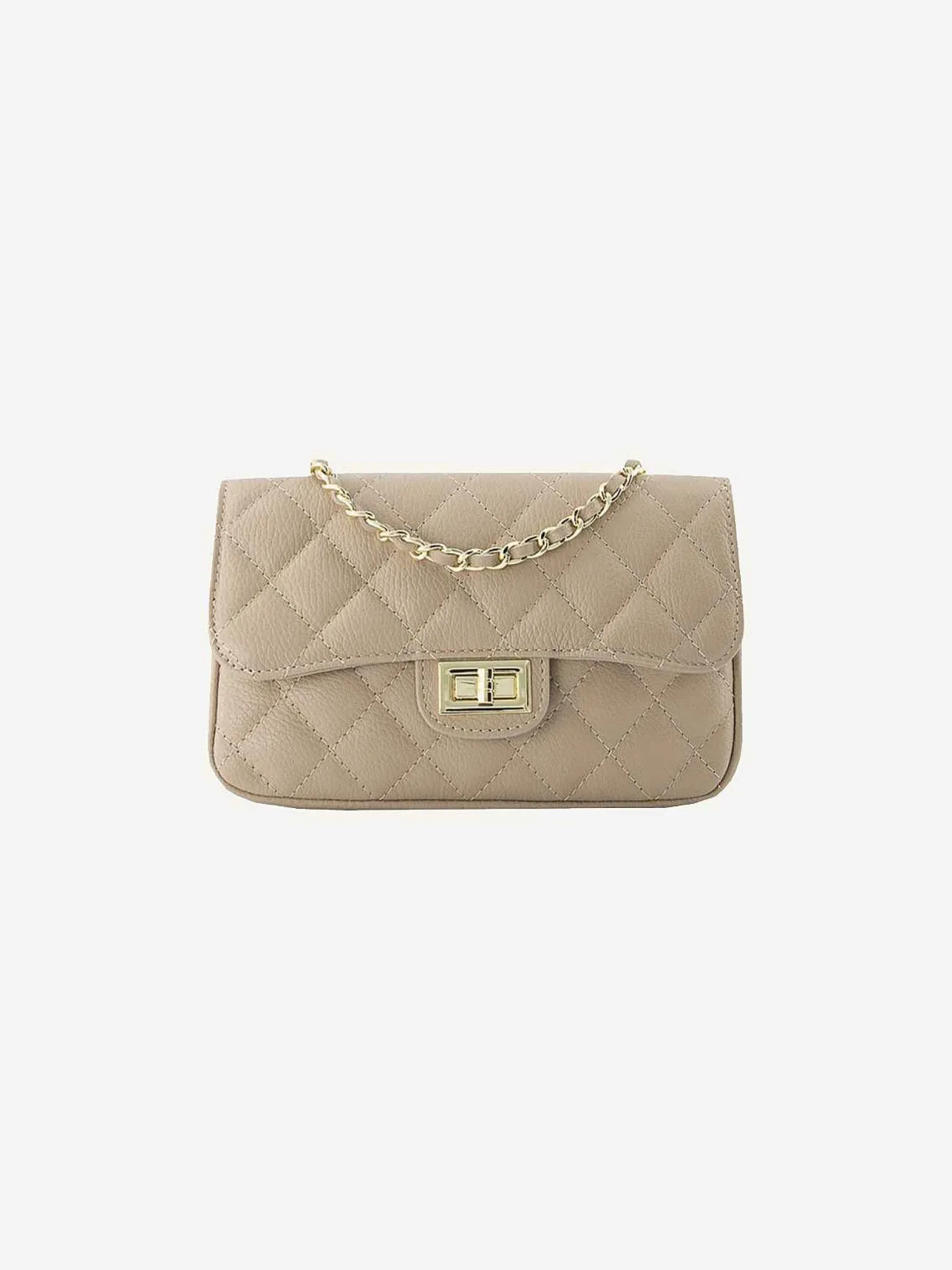 LOF Boutique Tassen>Sophia Bag Taupe Gold Medium