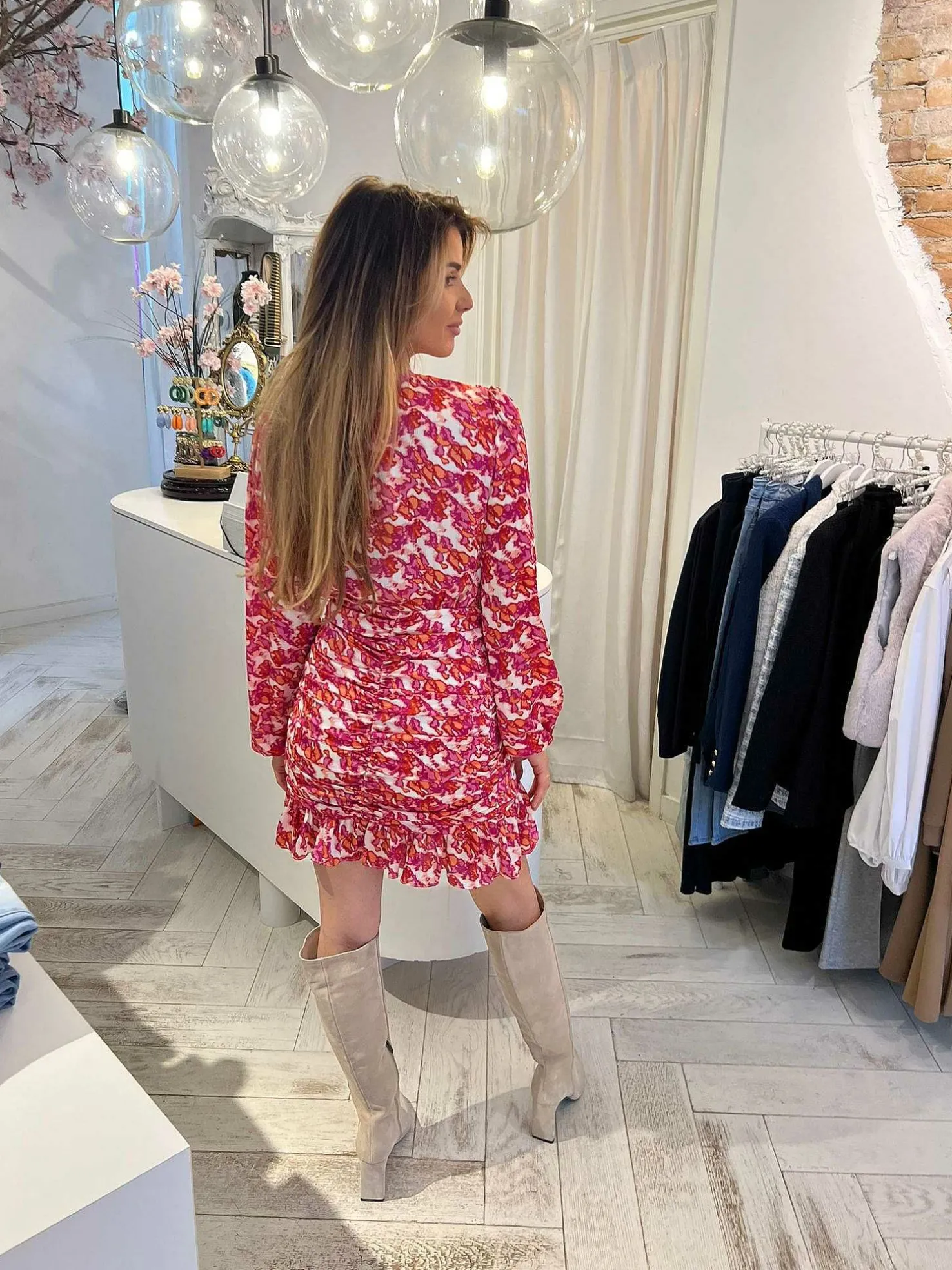 LOF Boutique Jurken>Stacey Dress Rose Red