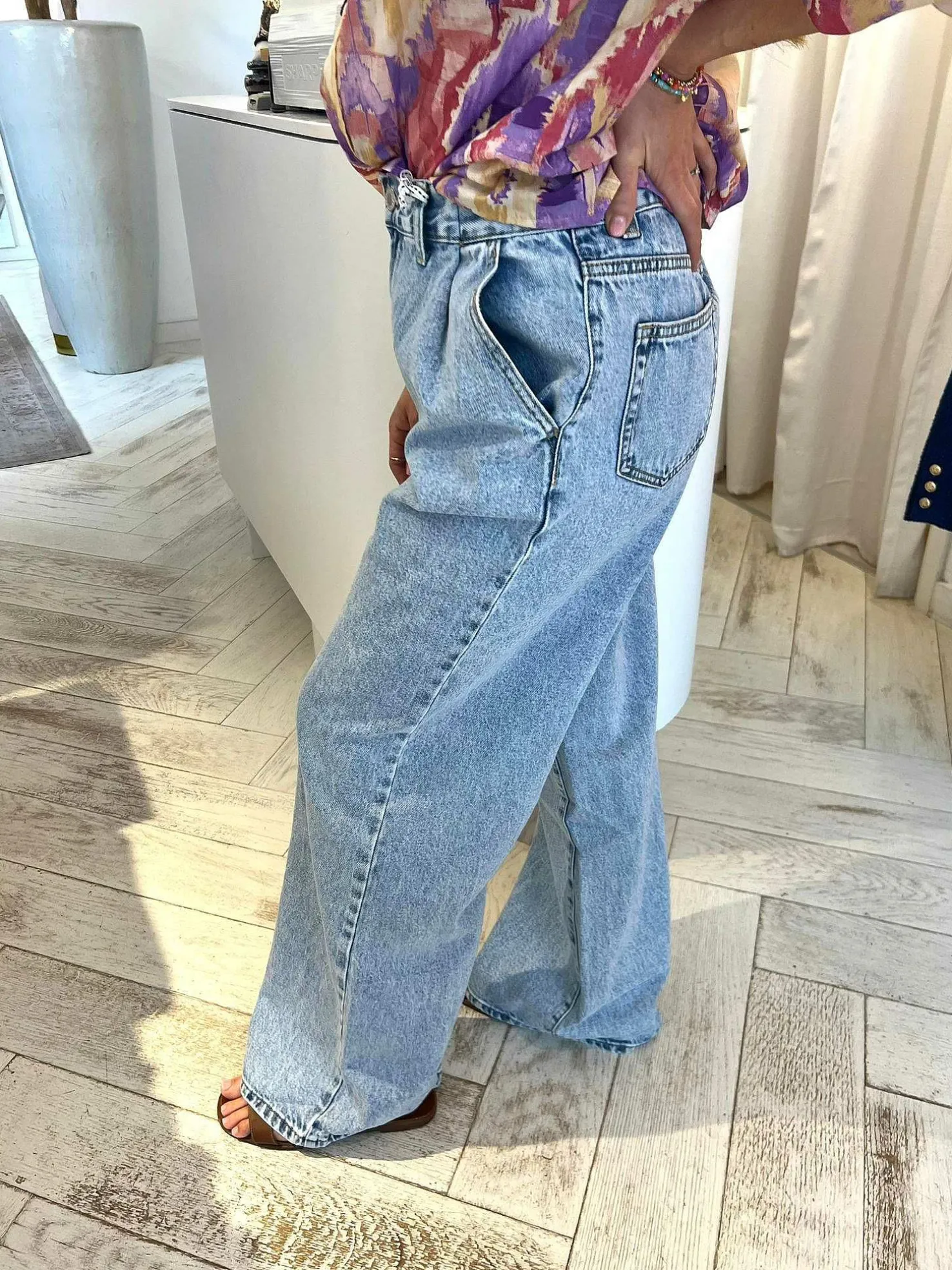 LOF Boutique Broeken>Ultra Wide Leg Jeans Blue