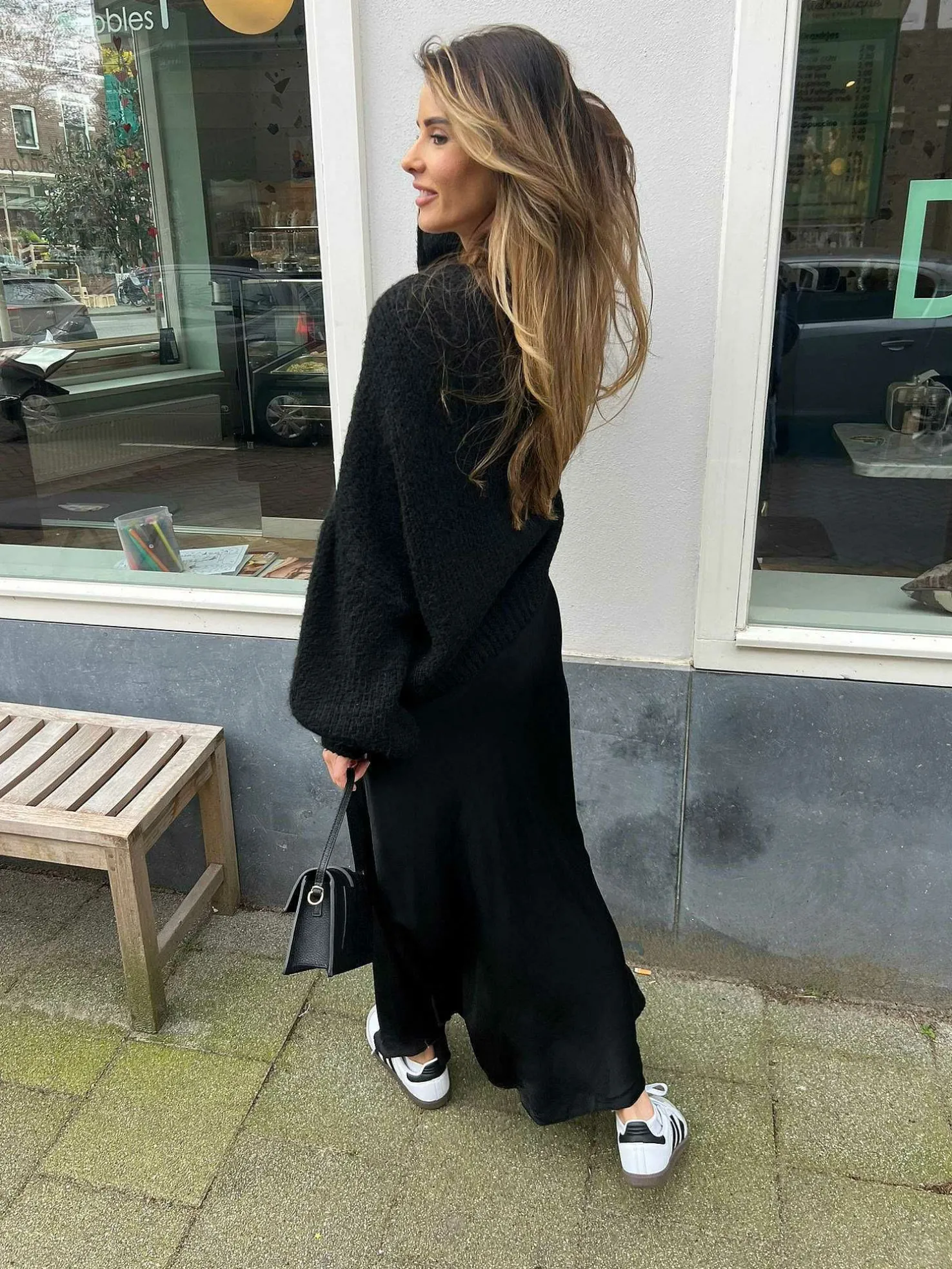 LOF Boutique Rokken>Vive Silky Maxi Skirt Black
