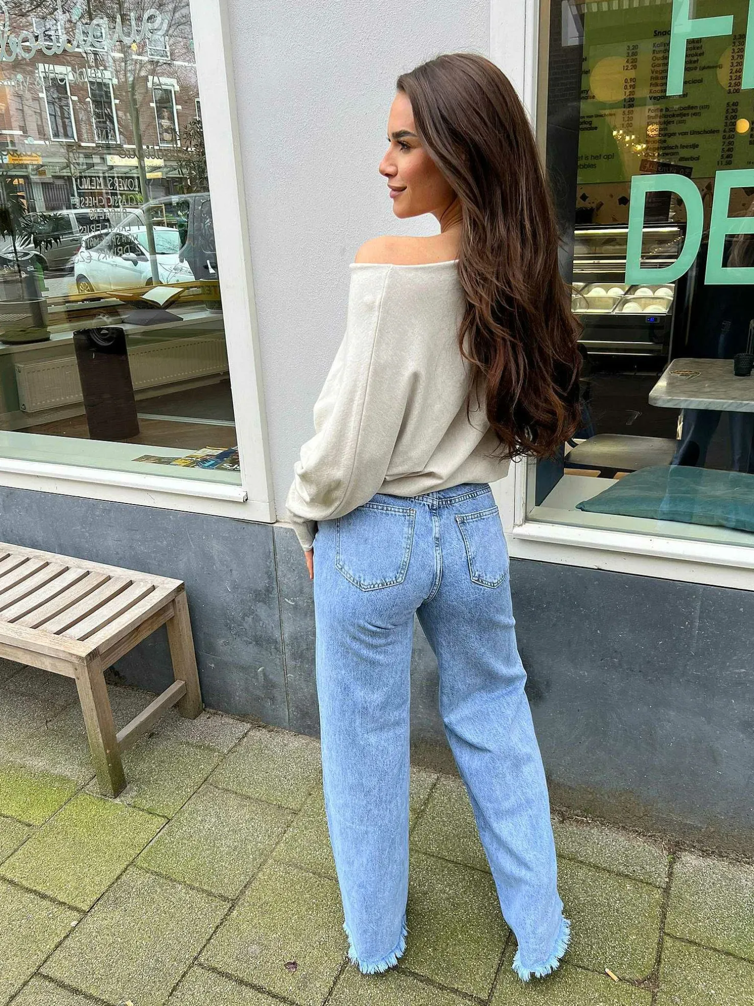 LOF Boutique Truien>Vlinder Trui Light Beige