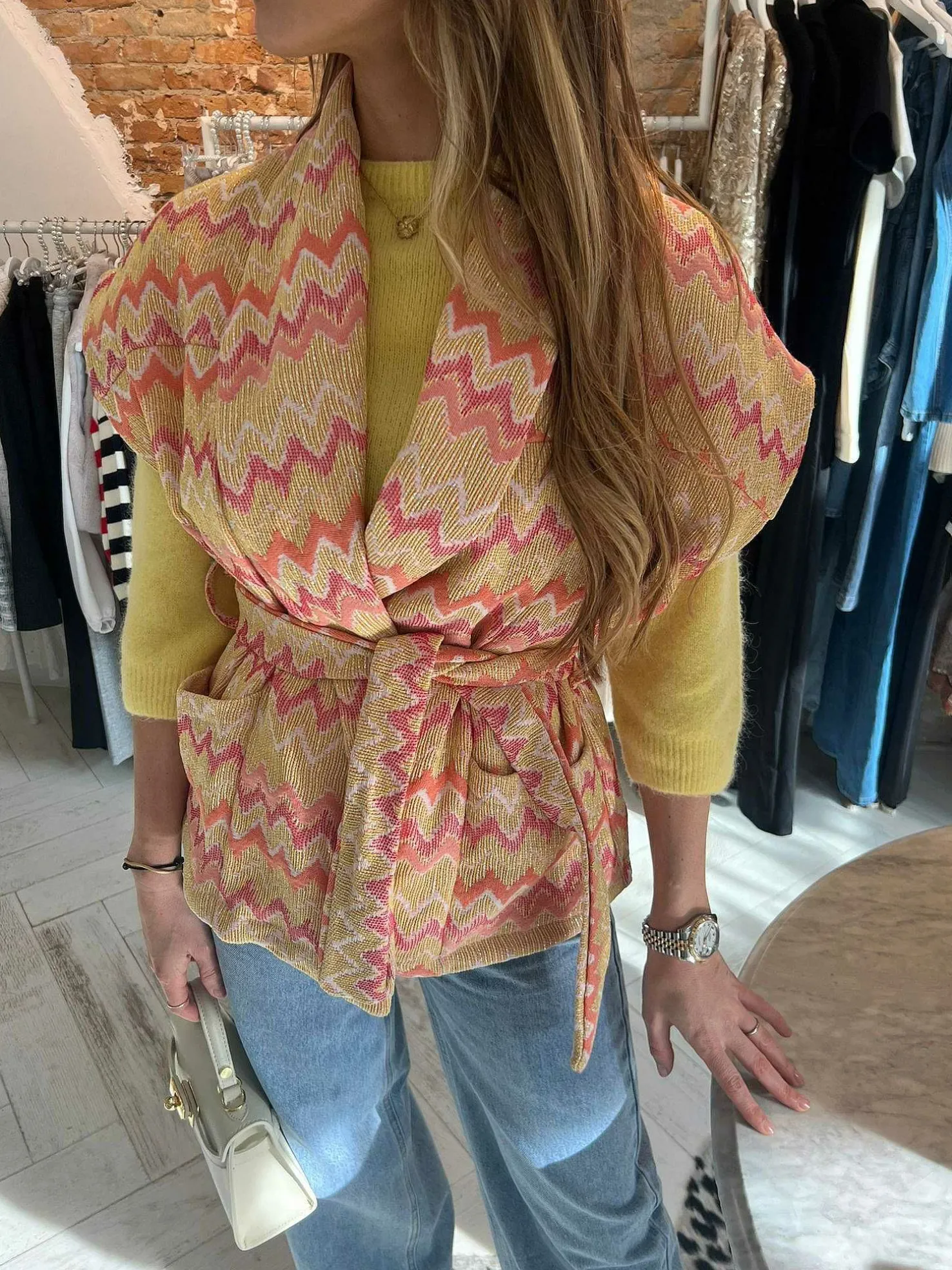LOF Boutique Gilets>Yara Inspired Gilet Coral